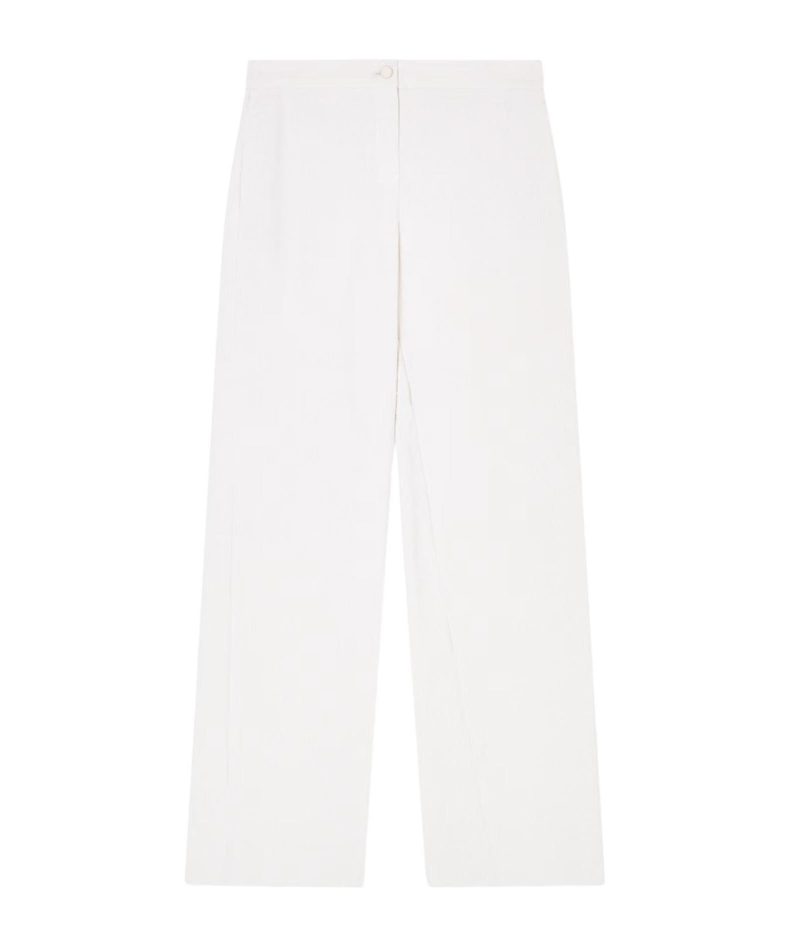パンツ EMPORIO ARMANI Women Straight Pants 7W000174AF12643U0002 WHI Emporio Armani straight-leg Linen Trousers | White | FARFETCH