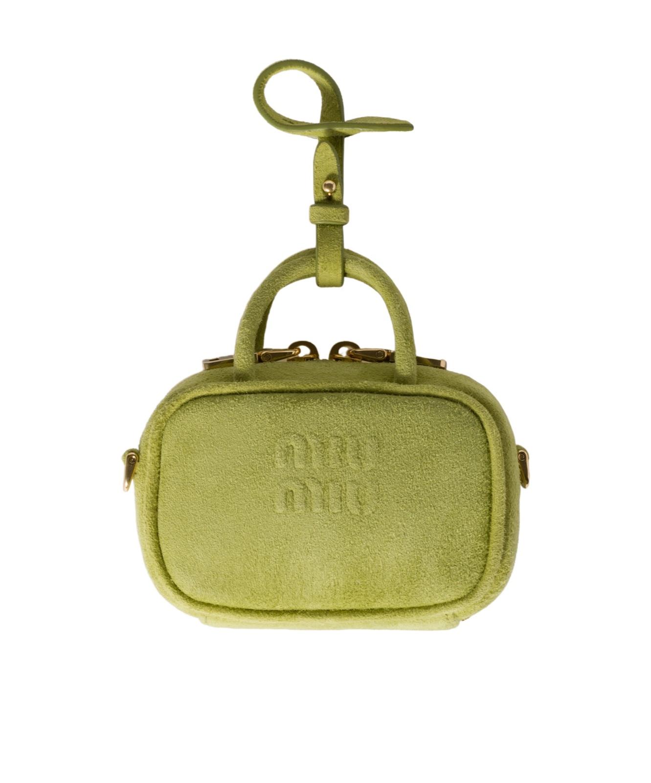【関税&送料込】Miu Miu Mud Leather Beau Keyring Necessaire Miu Miu Leather Keychain | Brown | FARFETCH
