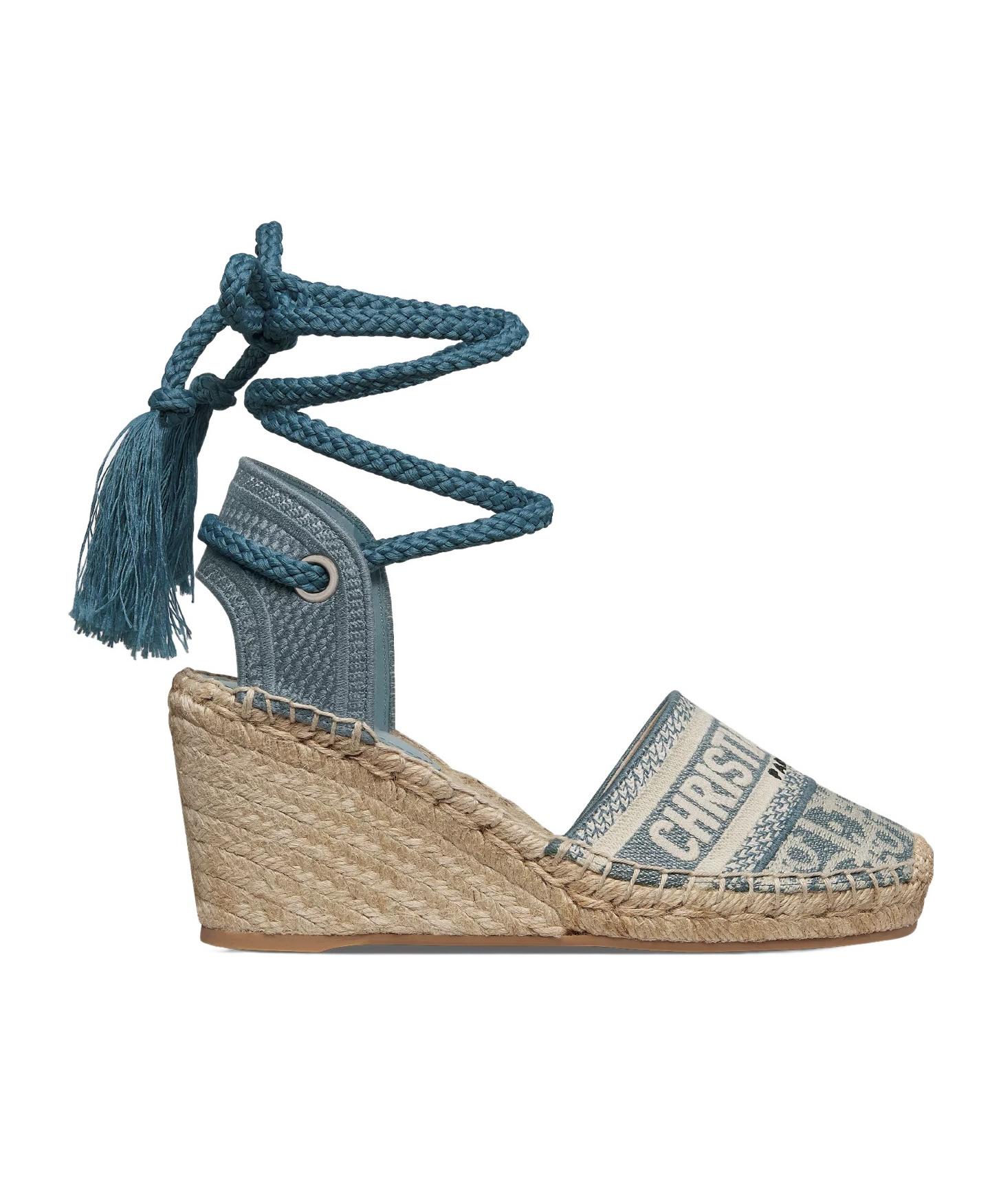Dior Granville Wedge Espadrille in Blue Lyst