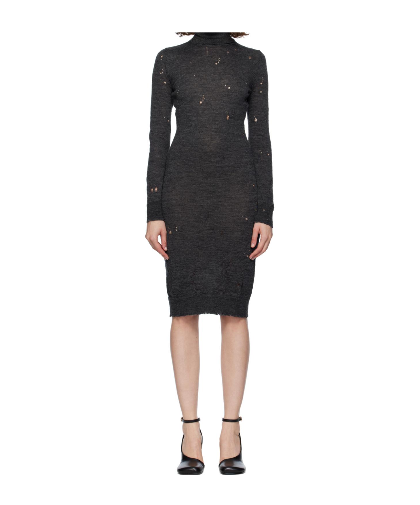 ワンピース MM6 MAISON MARGIELA Black Wool And Acrylic Mini Dress MM6 Maison Margiela Dresses Black – Lord & Taylor