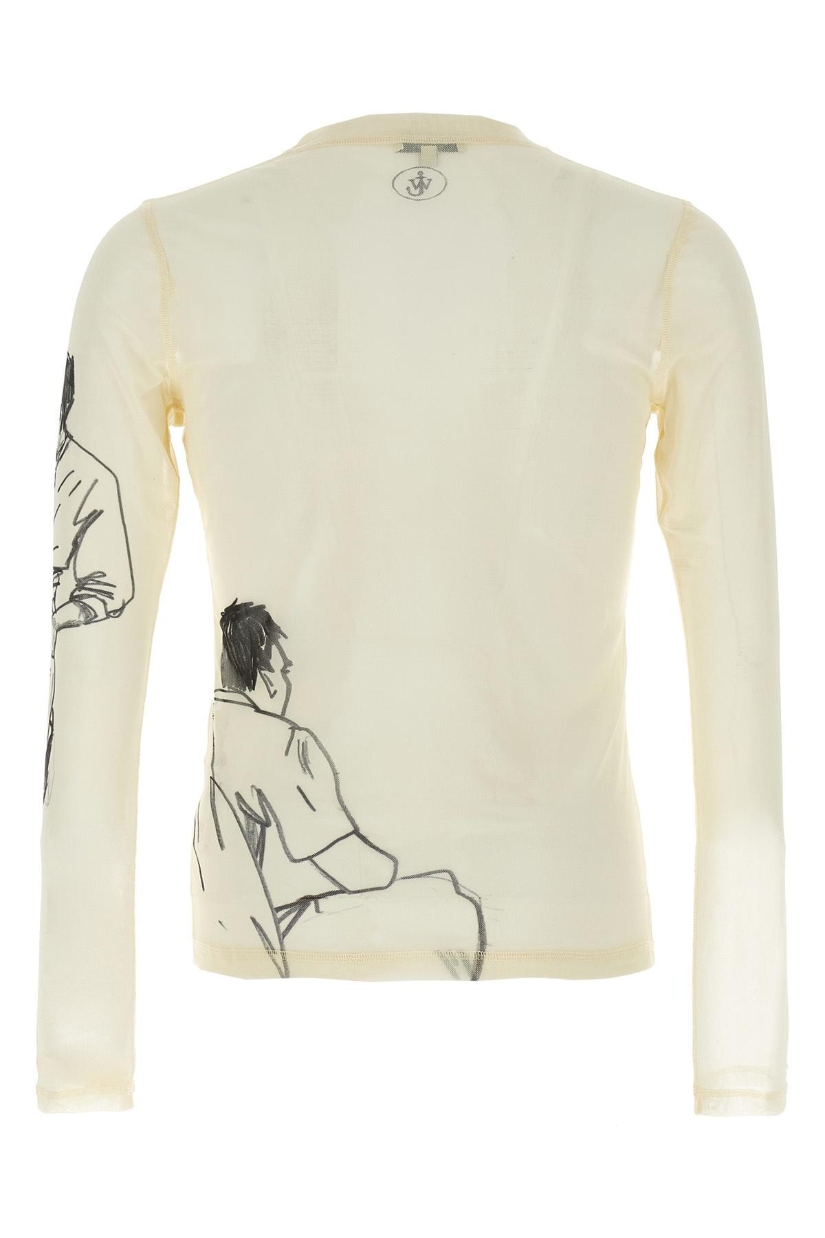 Tシャツ・カットソー JW ANDERSON Men Long Tops JT0277 PG1510001 White JW Anderson Long-sleeve t-shirts for Men | Online Sale up to