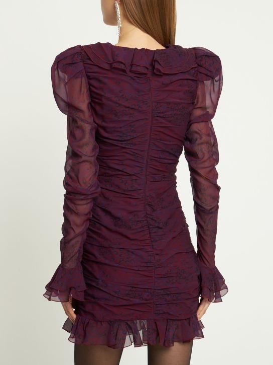 strapless open back dress Alessandra Rich Floral Silk Midi Dress  Runway Catalog