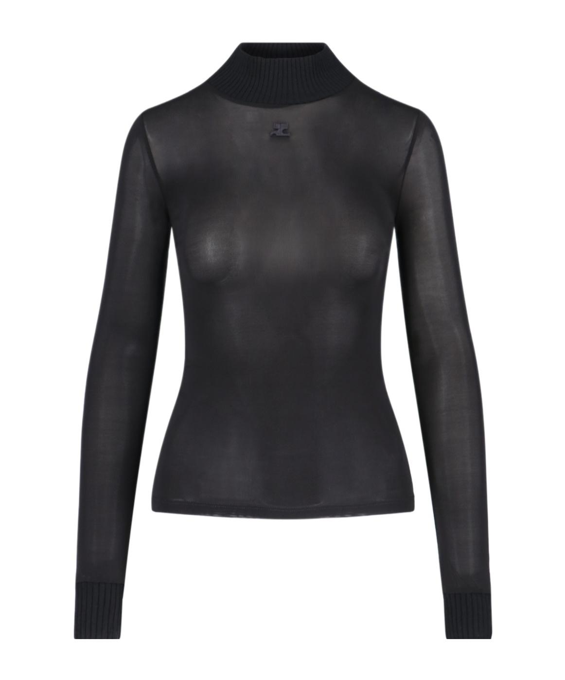Courreges｜SHORT-SLEEVED ZIP-UP/TURTLENECK (323MPU071FI0 nm_4366282_100106_m