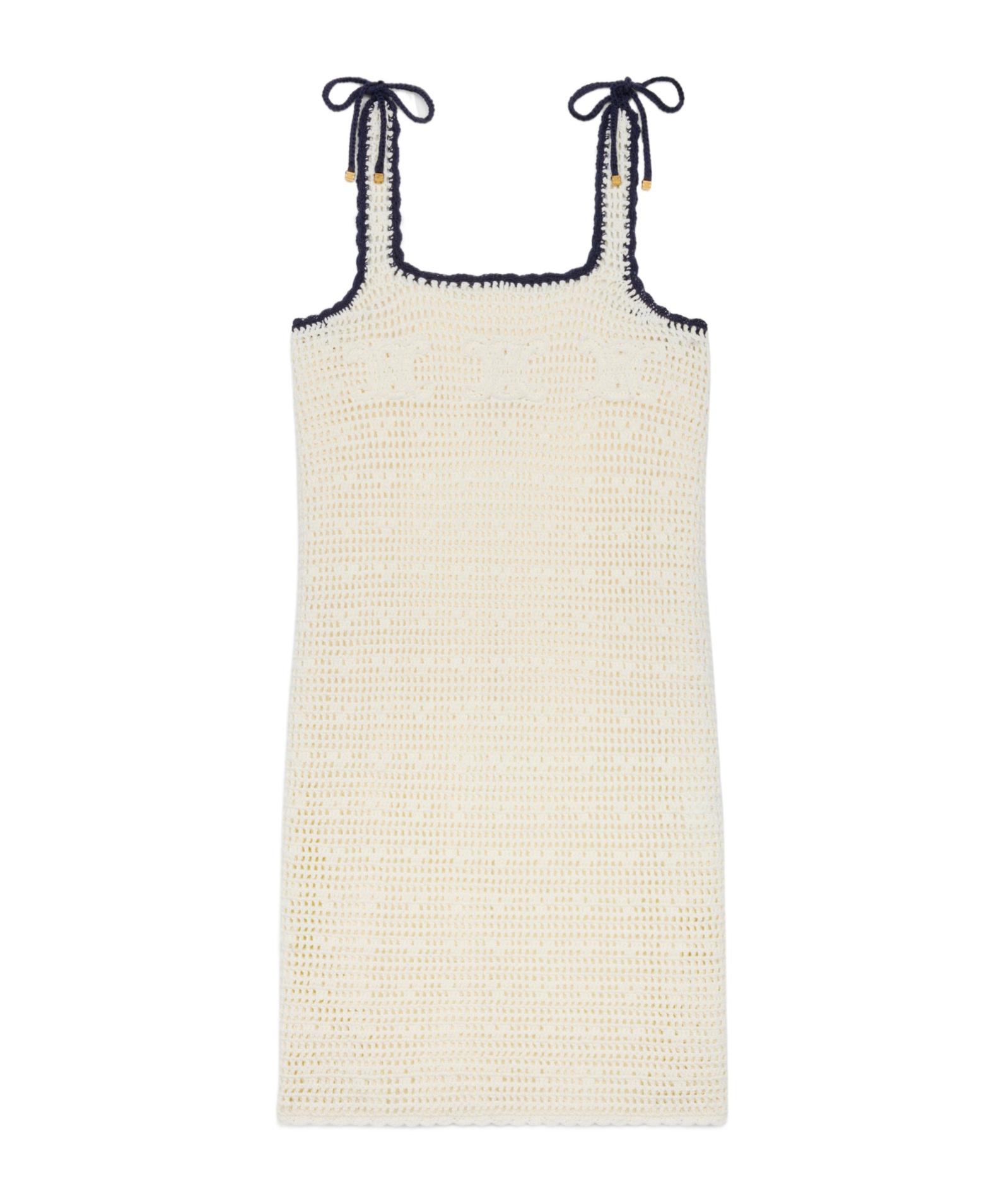 【関税&送料込】Celine Triomphe Mini Dress Celine Triomphe Mini Dress in Natural | Lyst