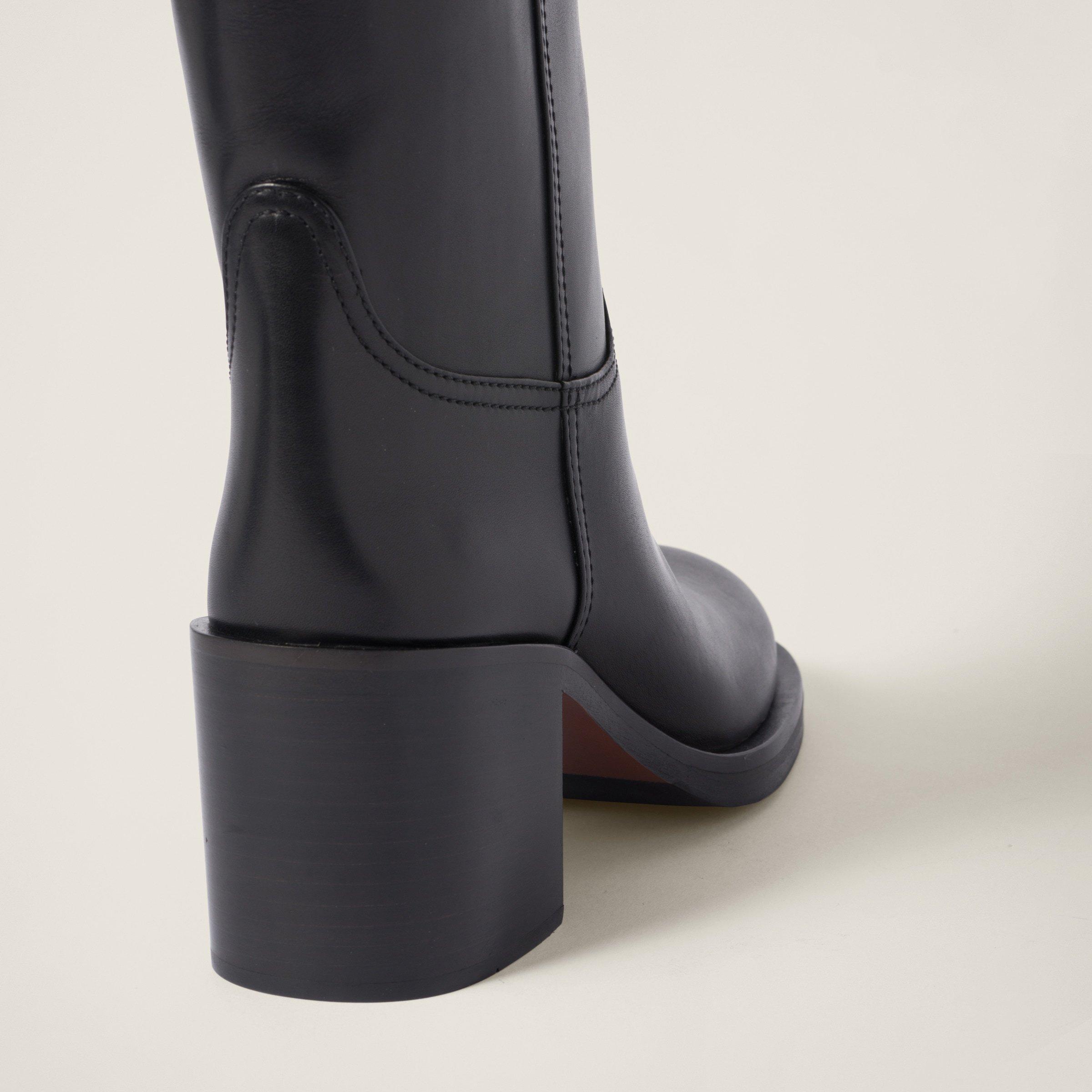 【関税&送料込】Miu Miu Suede Boots Miu Miu 95mm Suede Ankle Boots | Brown | FARFETCH
