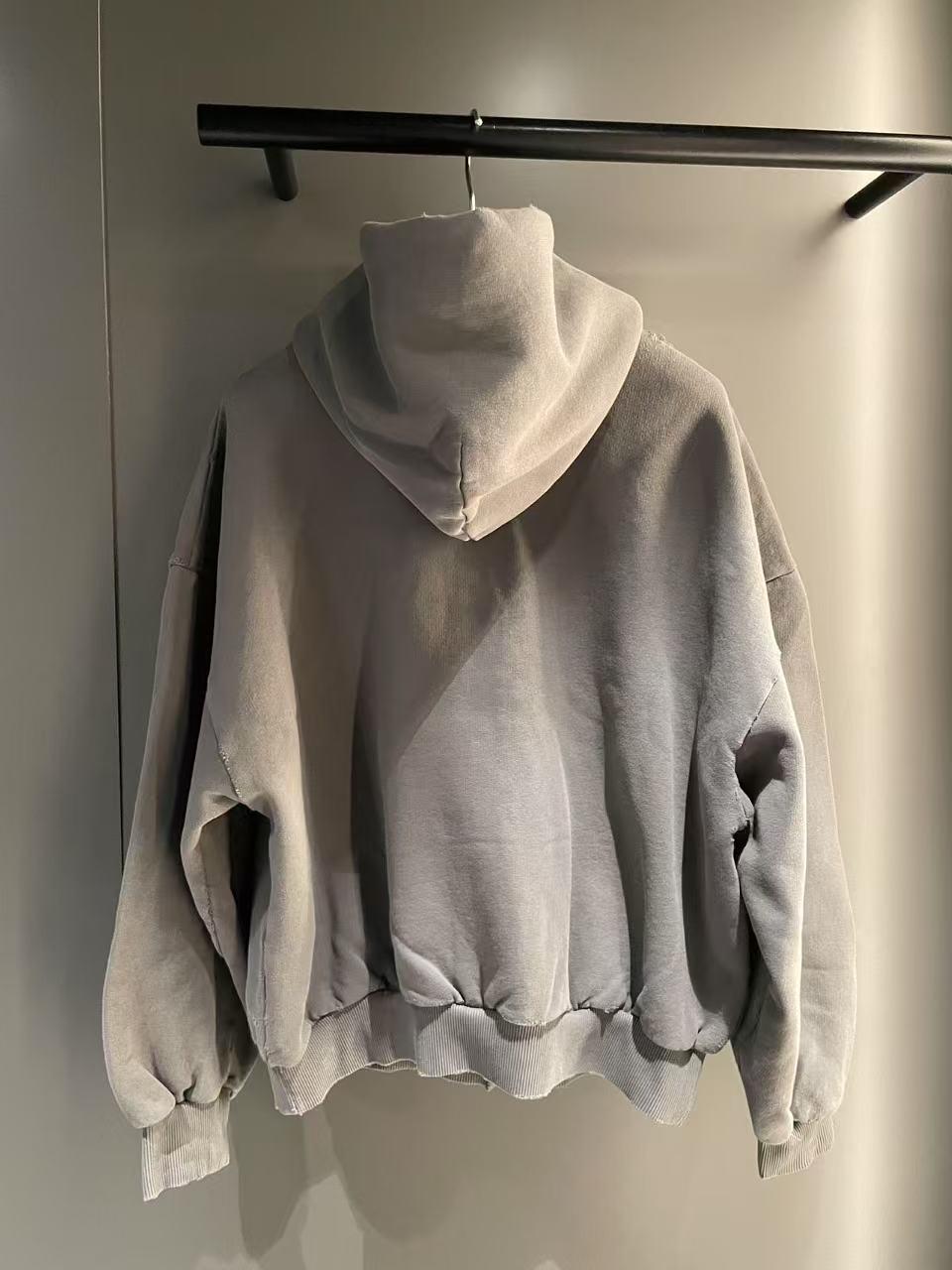 Balenciaga Human Being Shifted Zip-Up Hoodie in Gray for Men