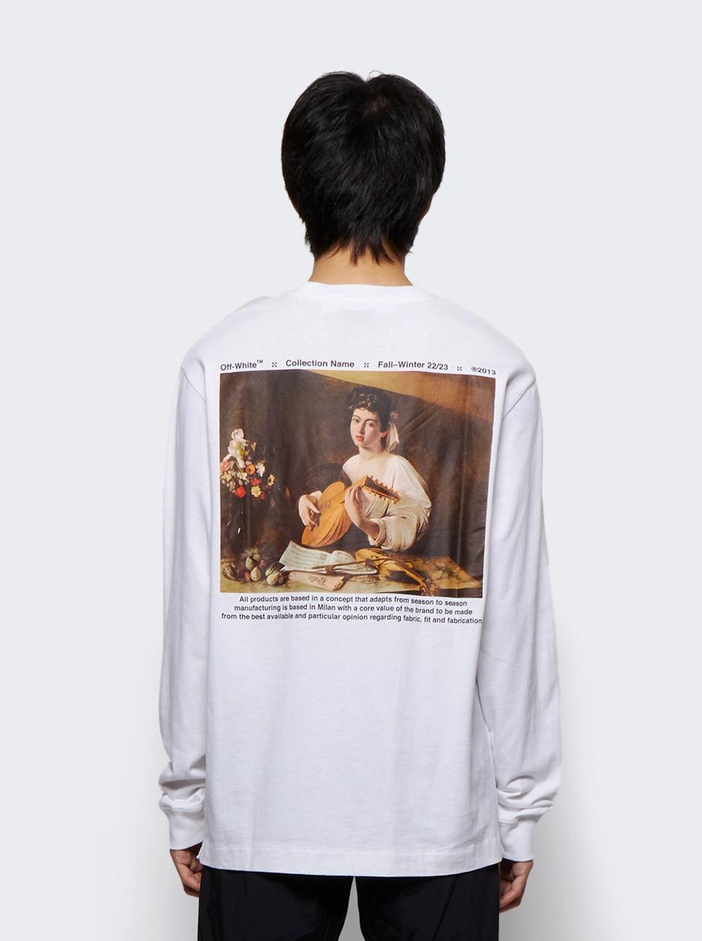 Off-White c/o Virgil Abloh Caravaggio Lute Print T-Shirt in White