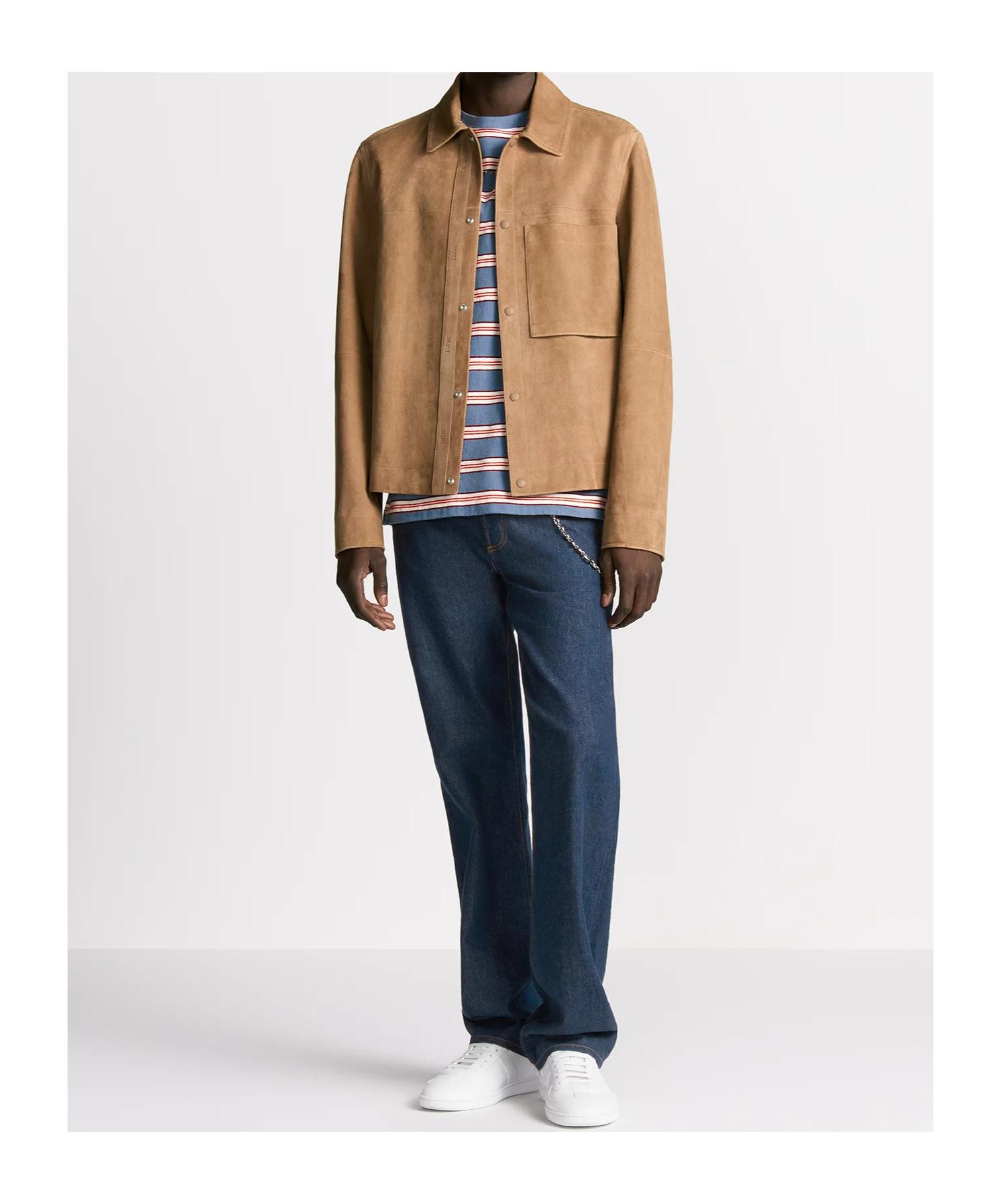 Dior Leather Jacket Clothing in Brown for Men | Lyst