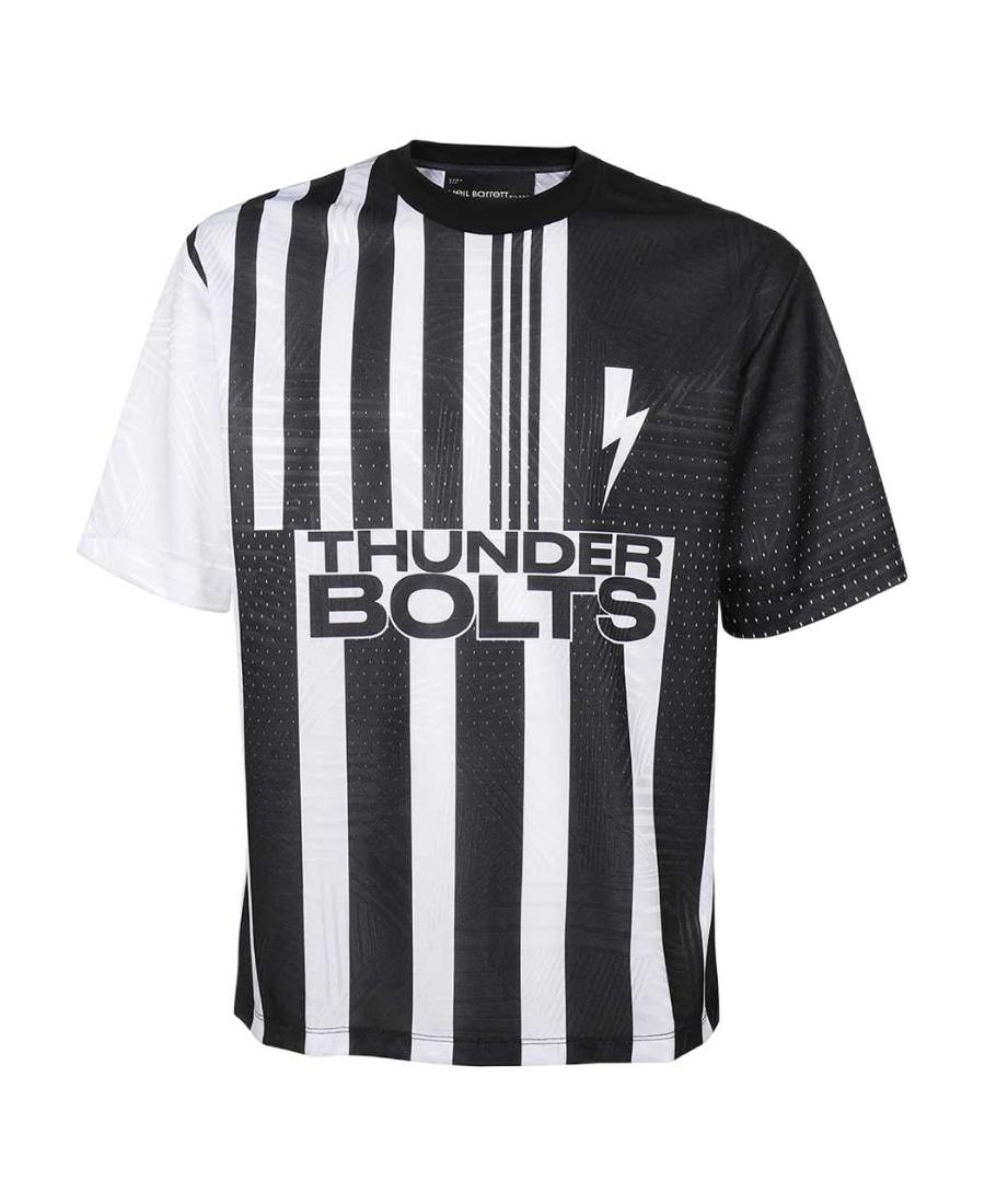 【関税込み】Neil Barrett ブラック＆ホワイト Soccer Tシャツ Neil Barrett Kids ロゴ Tシャツ | ブルー | FARFETCH JP