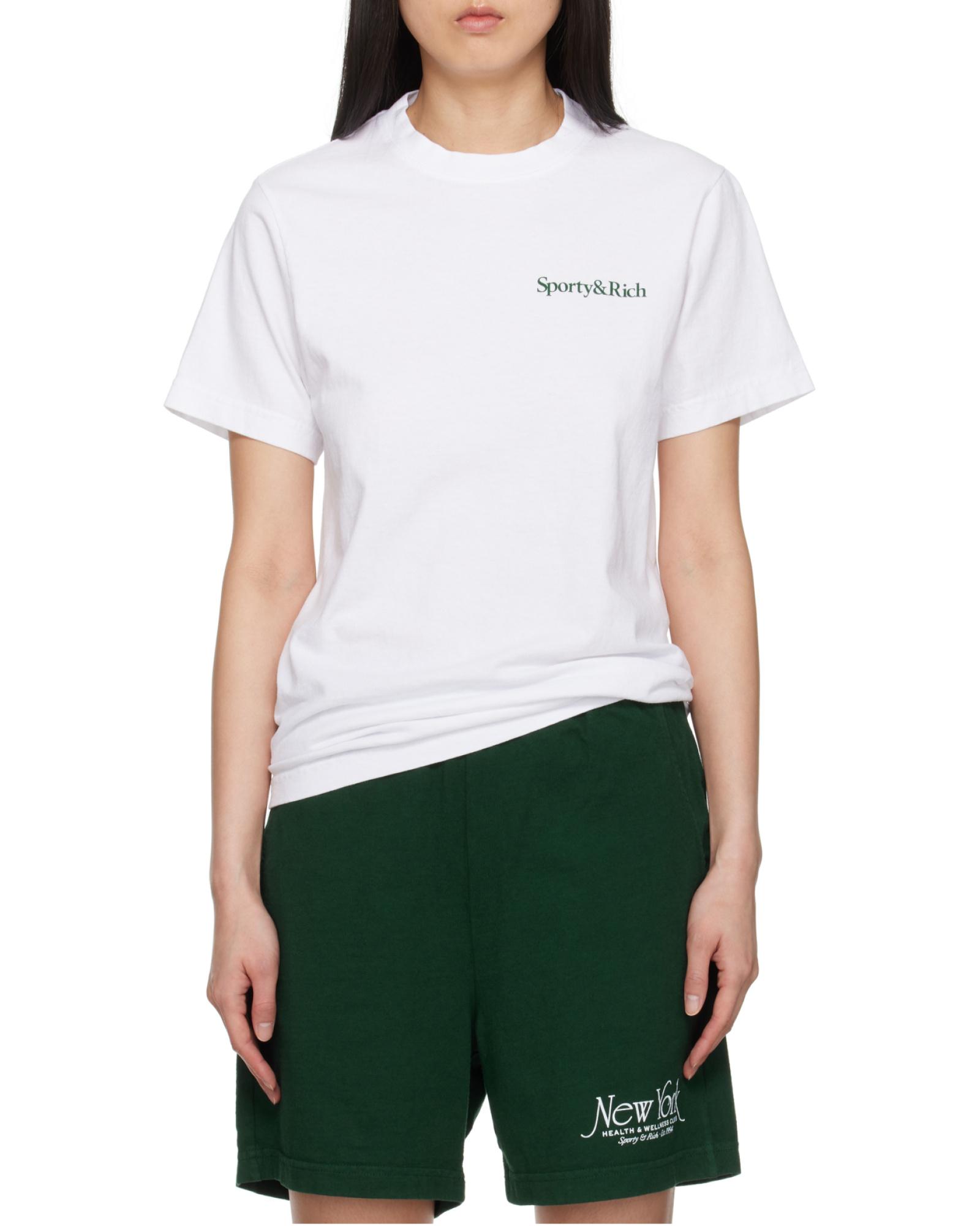 スウェット・トレーナー Sporty & Rich Agassi Short Sleeve T-Shirt White TS933WH TS93 Sporty & Rich Short sleeve t-shirts for Men | Online Sale up