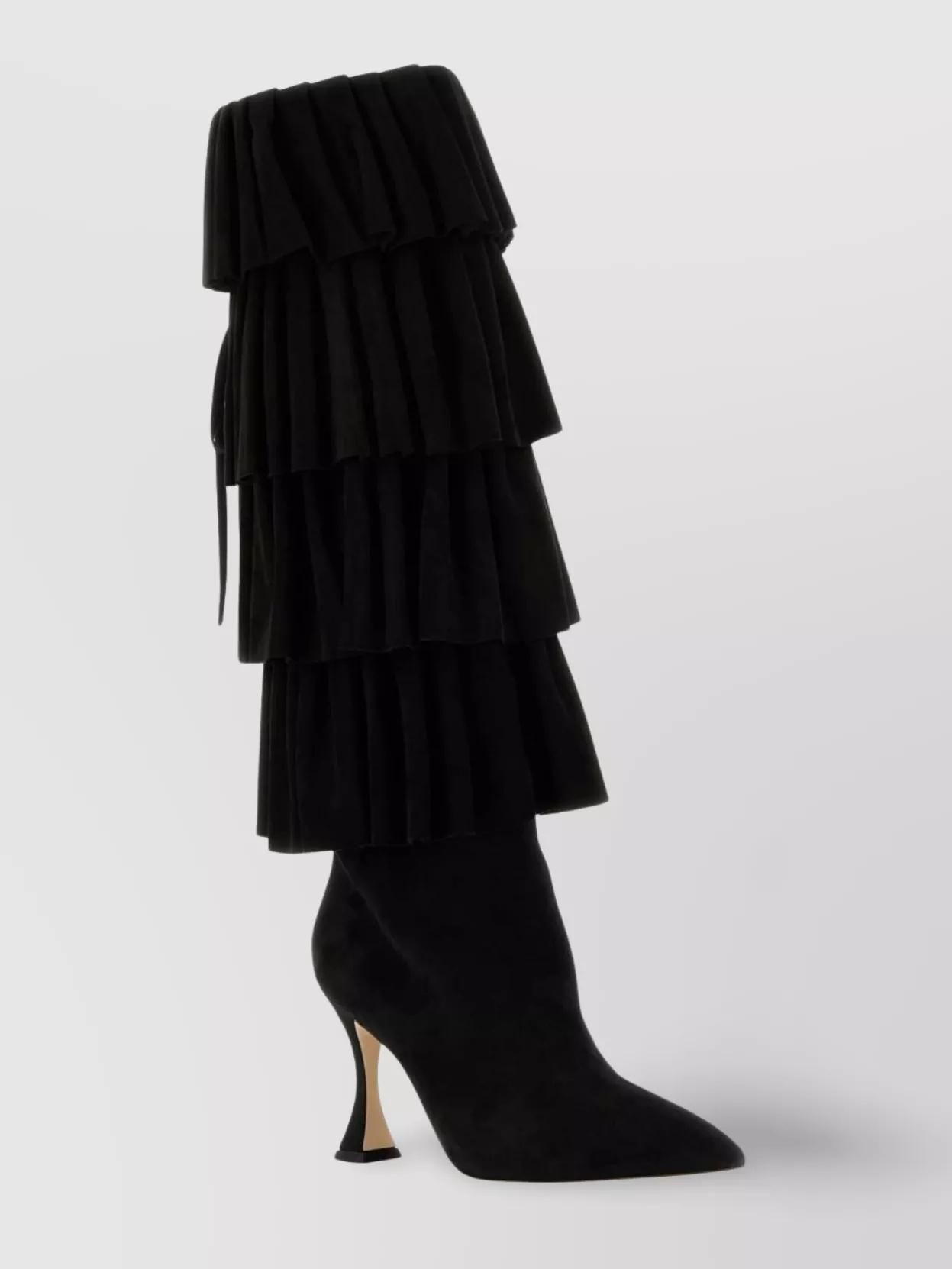 Manolo Blahnik/Dildaltra 70 レザー アンクルブーツ ブラック Dildaltra 70 leather ankle boots in black - Manolo Blahnik