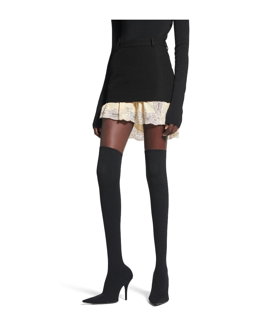 Balenciaga Lingerie Mini Tailored Skirt in Black | Lyst