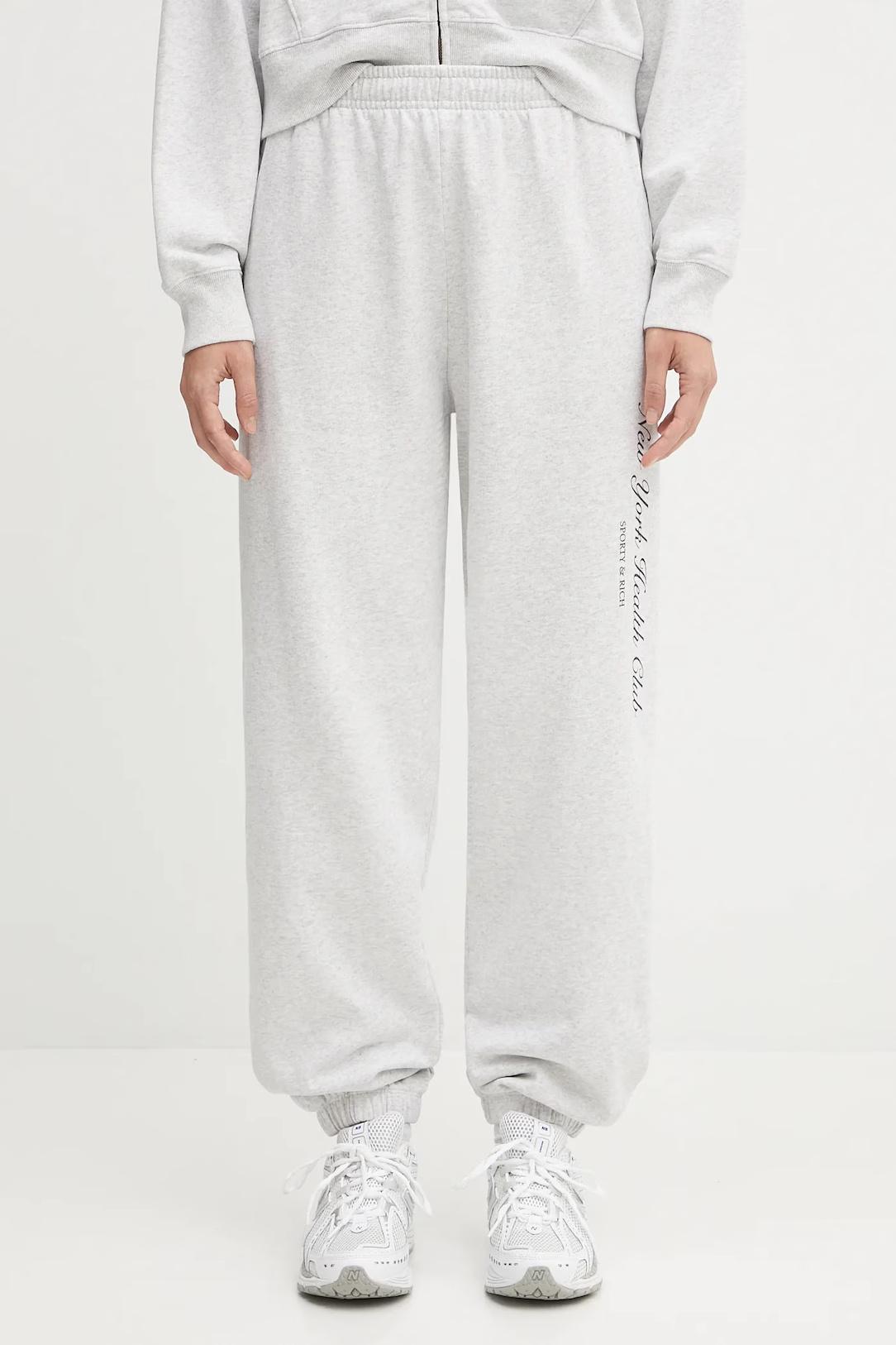 【Sporty & Rich】Running And Health Club Sweat Pants Ivory Sweatpants – Sporty & Rich