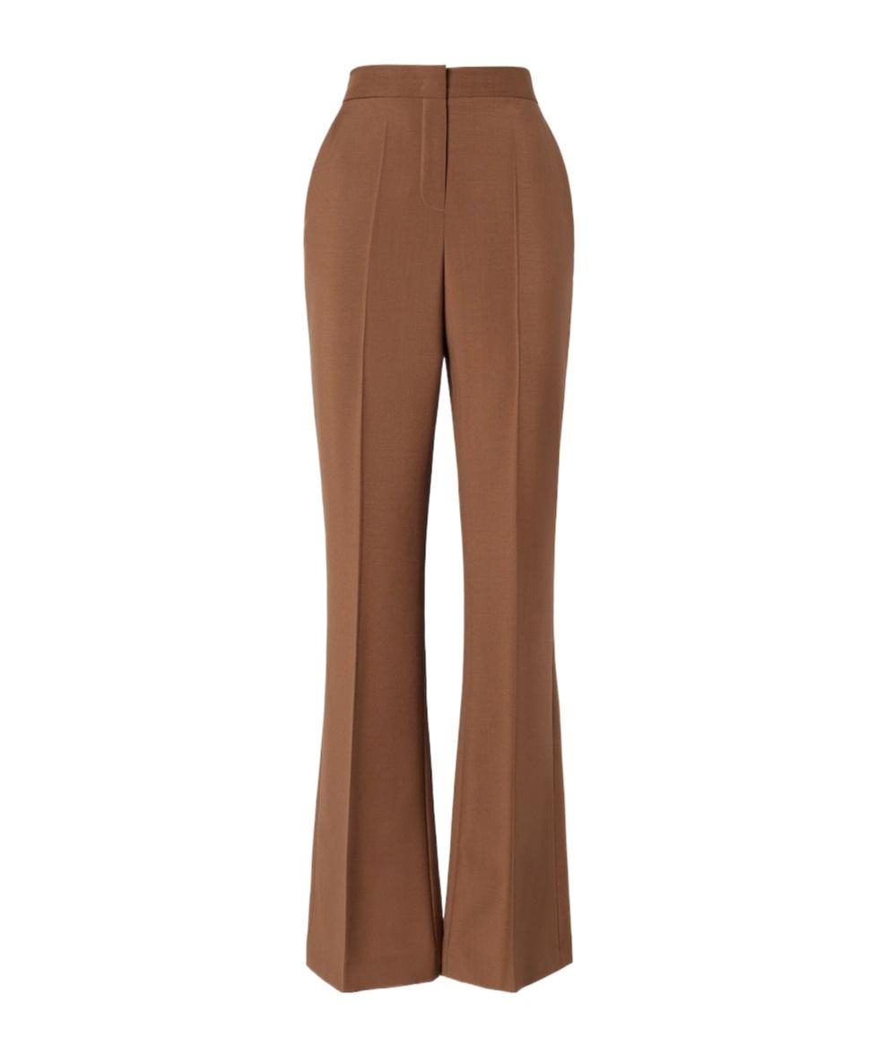 パンツ Fendi High-Waisted Wide-Leg Wool Pants FENDI Wide leg trousers in gray