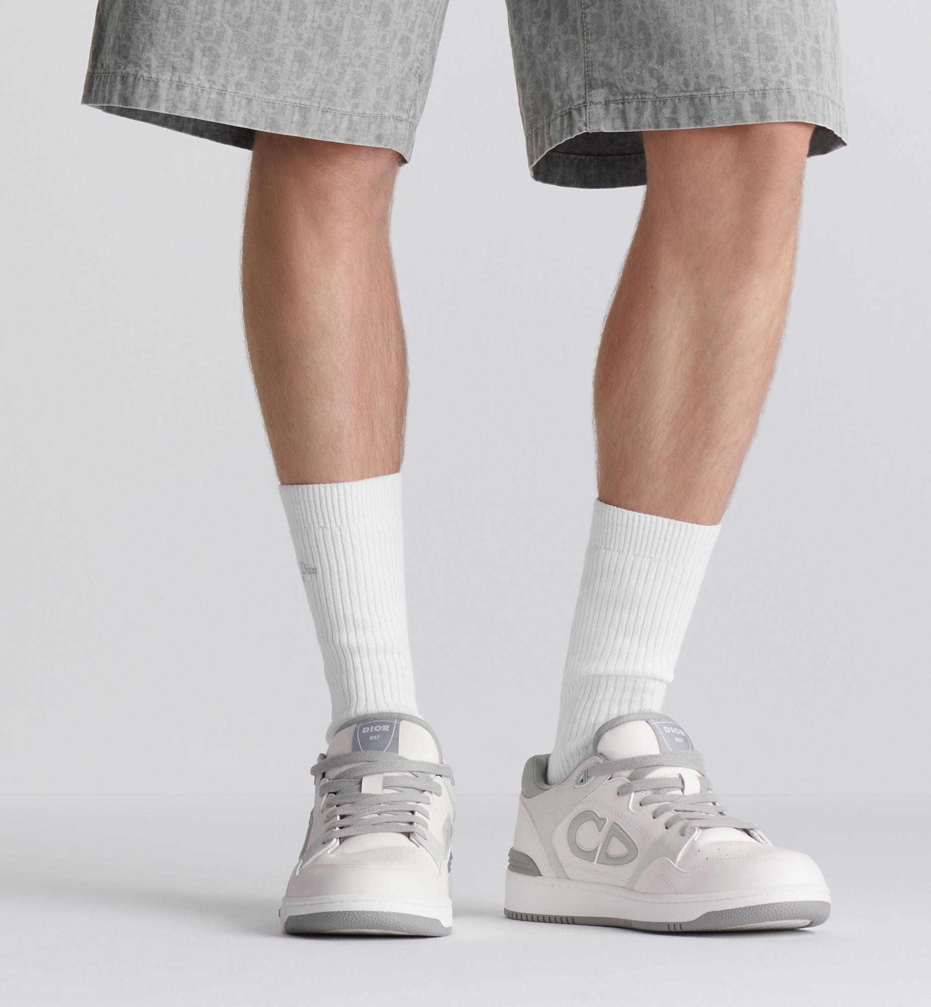DIOR B57 ローカット スニーカー グレー ホワイト Dior B57 Dribble Low-Top Sneaker in White for Men | Lyst