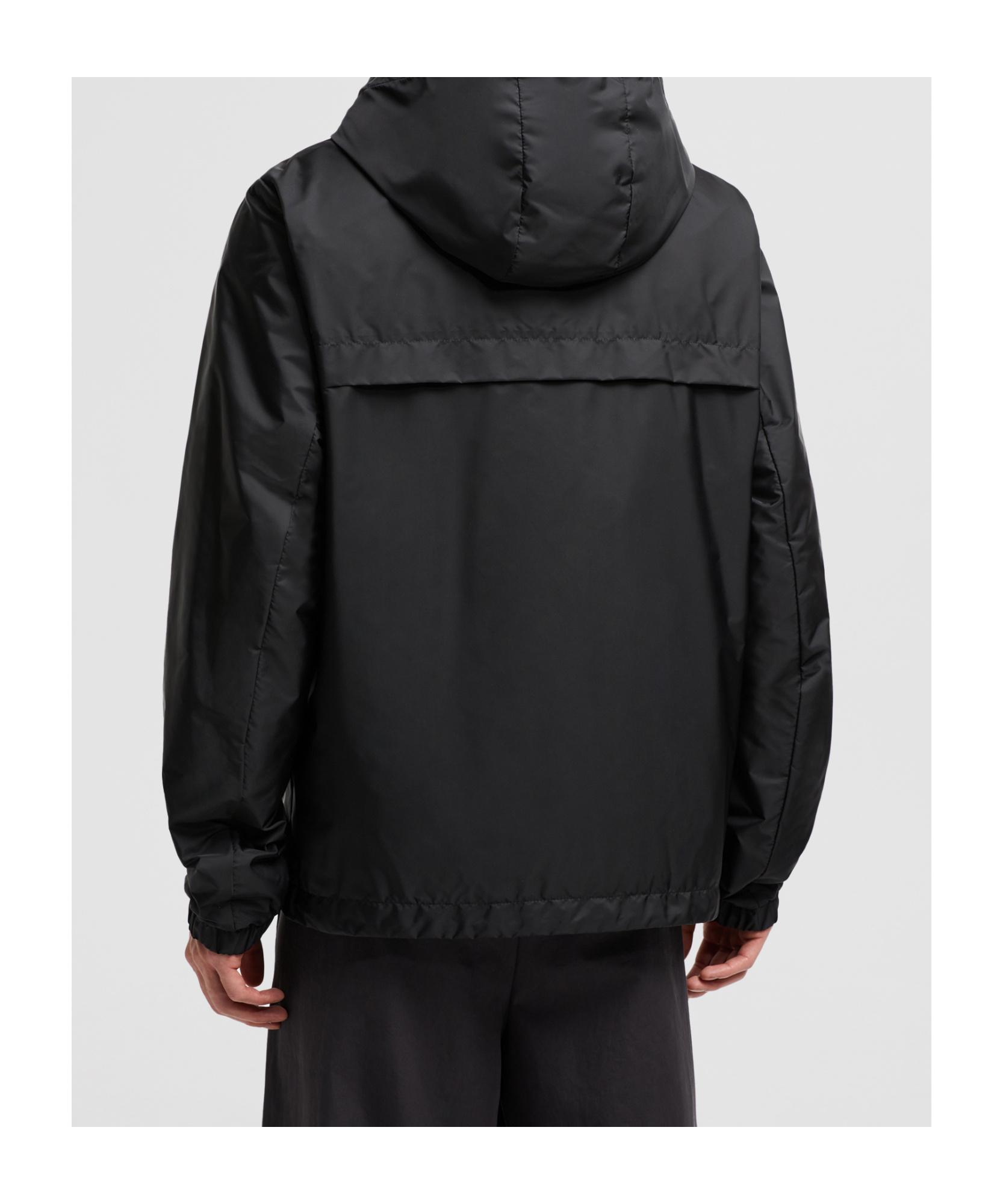 Moncler Rifeo Logo Patch Zip-Up Jacket in Black for Men | Lyst
