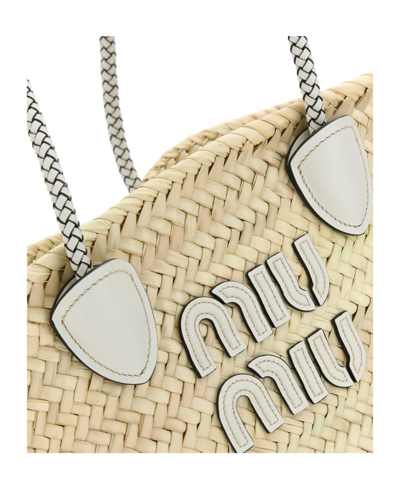MIU MIU Palmetto　ラフィアバッグ Miu Miu Palmetto Tote Bag in Natural | Lyst