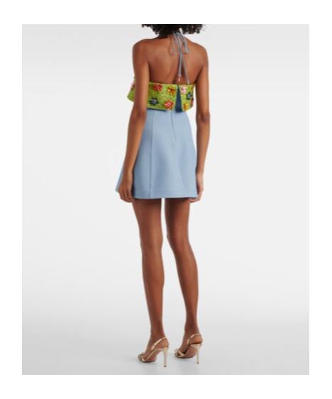 hippy boho dress Hippie Floral Printed Midi Color:English Blue and resort fashion. Sky Blue Fit-and-Flare Cotton black pleated skirt
