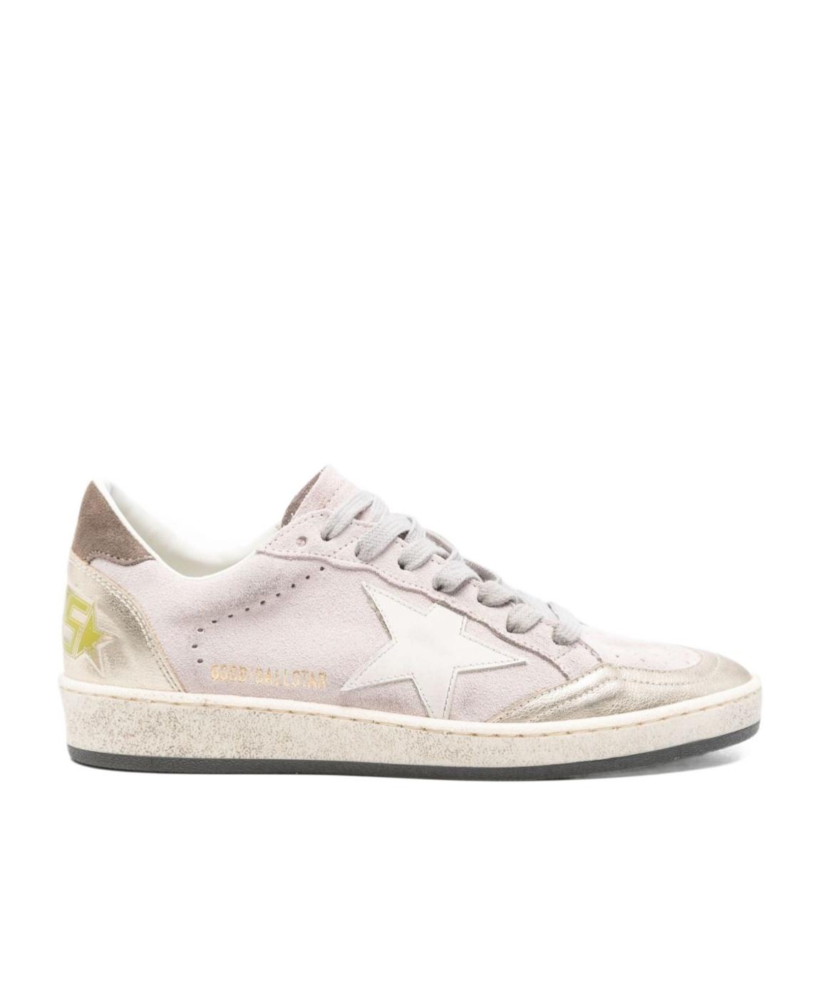 GOLDEN GOOSE スタ フリント エラスティケイテット ショツ Super-Star Sabots in glitter with brown star and shearling