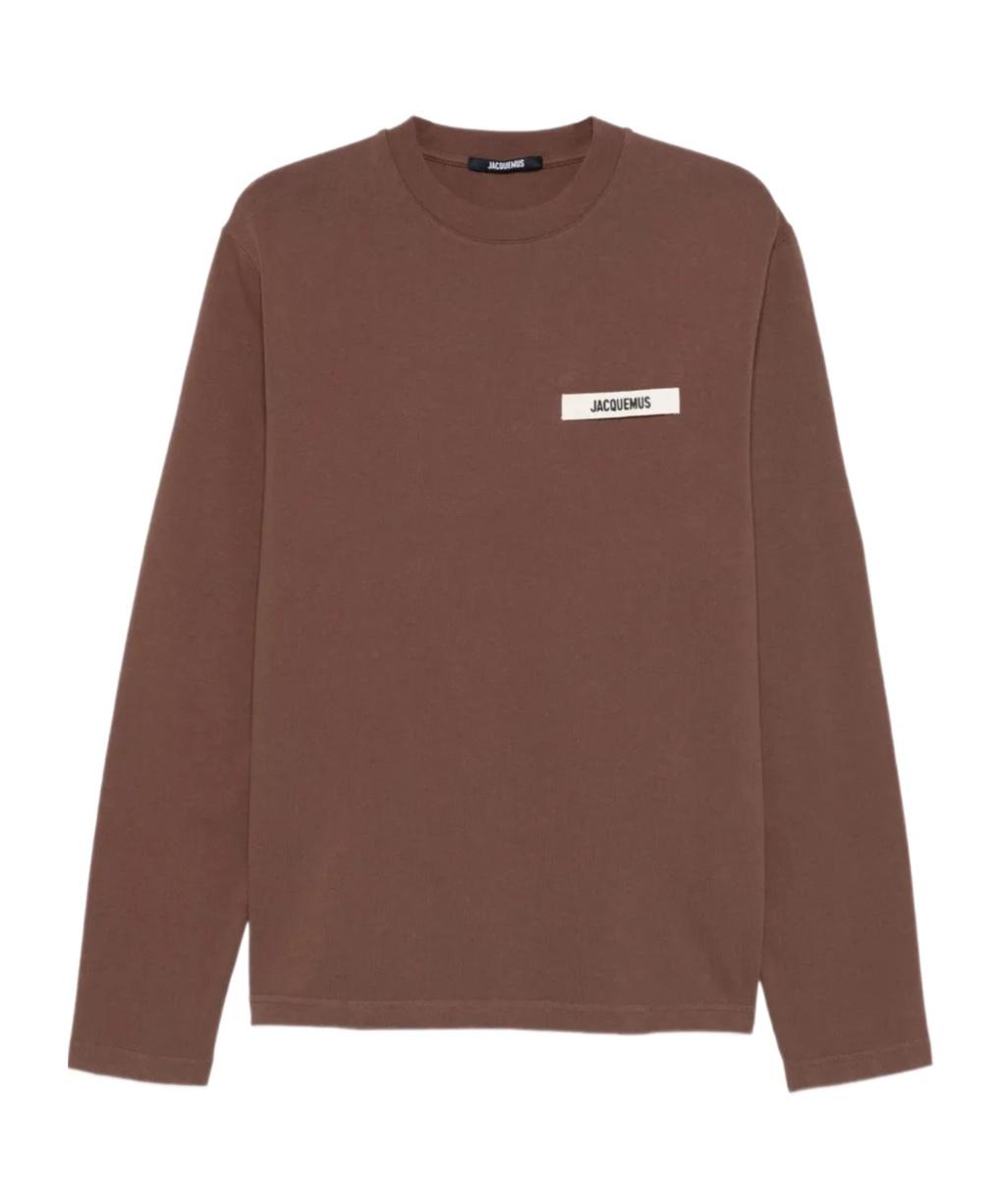 トップス JACQUEMUS RESORT Shirts Brown Jacquemus logo-patch T-shirt | Brown | FARFETCH