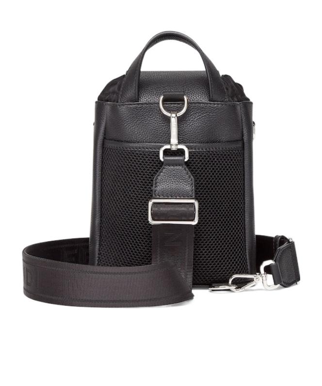 Fendi Roma Strike One-Shoulder Mini Backpack in Black for