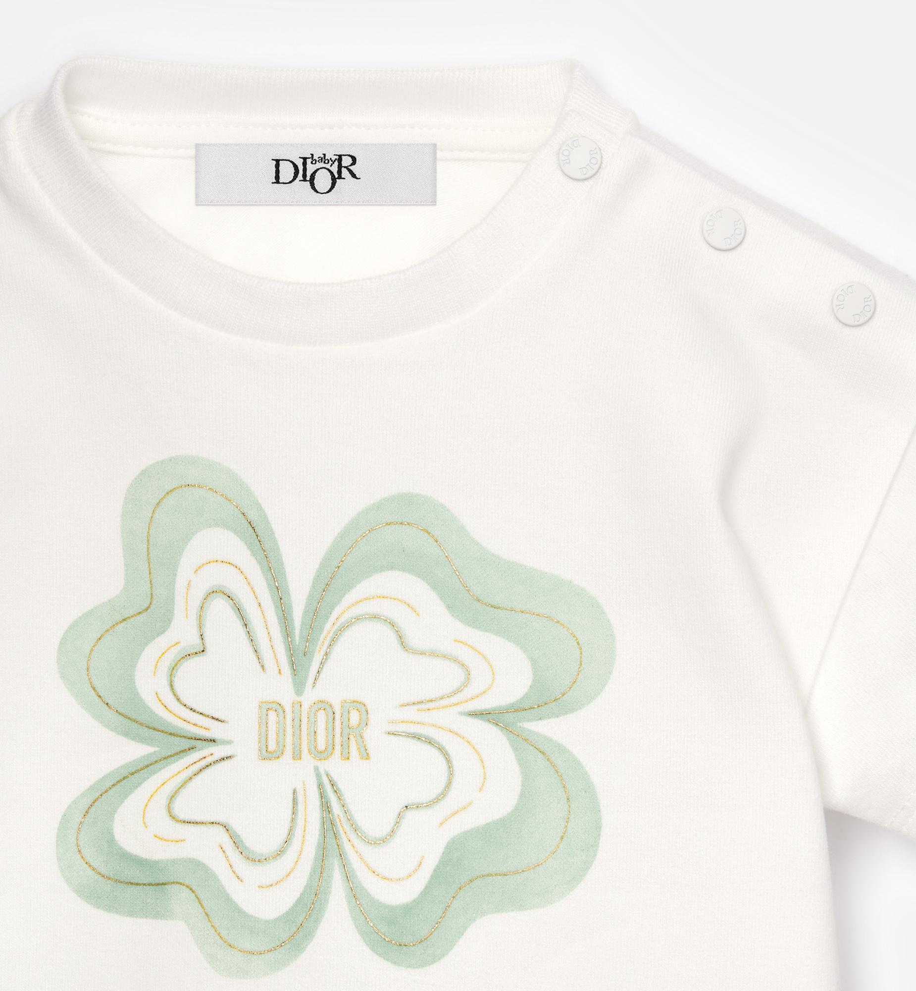 baby dior Tシャツ　8A  約130㎝ Baby T-Shirt Ivory Ribbed Cotton Jersey | DIOR