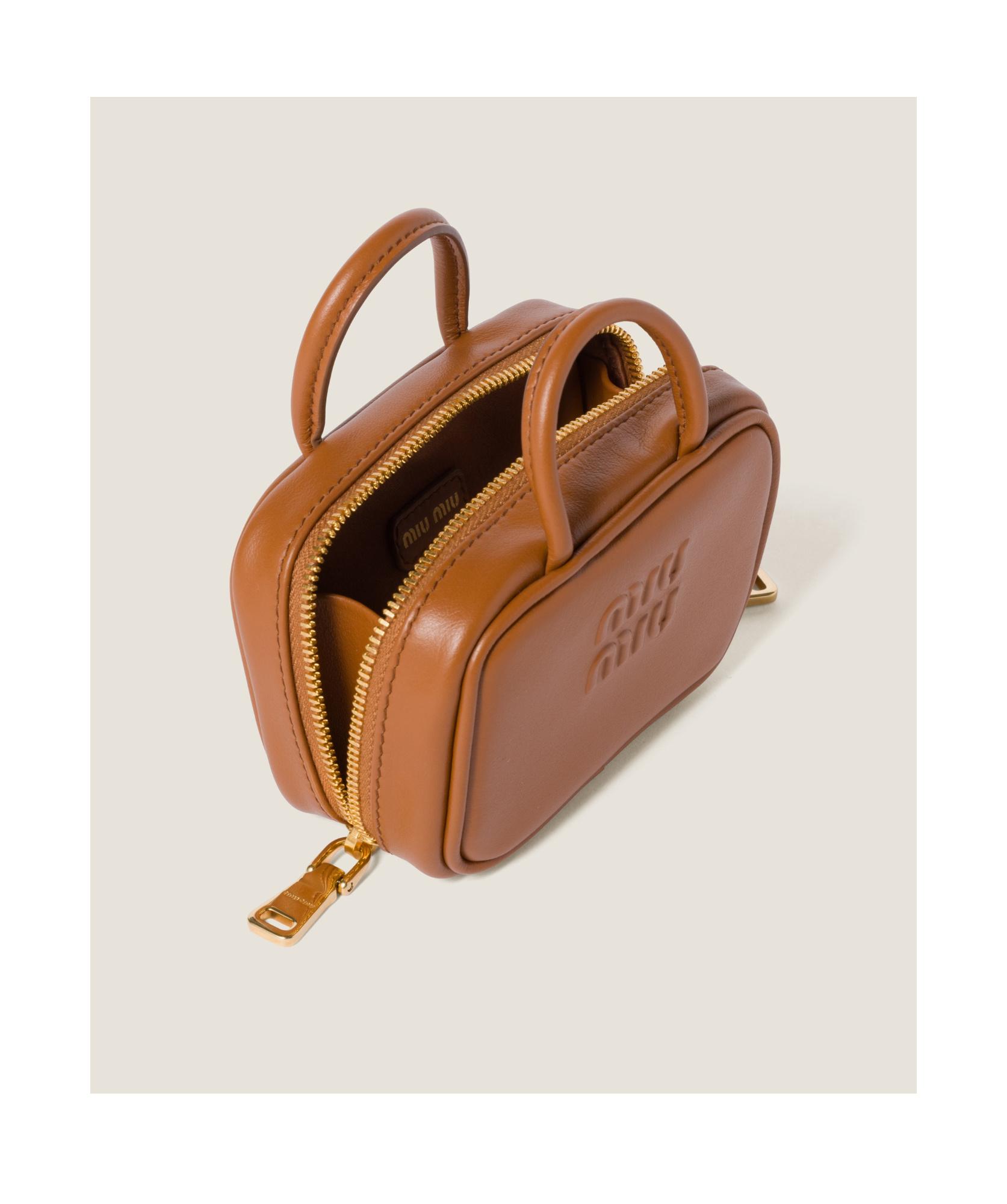 Miu Miu Logo-Embossed Trick Keychain in Brown | Lyst