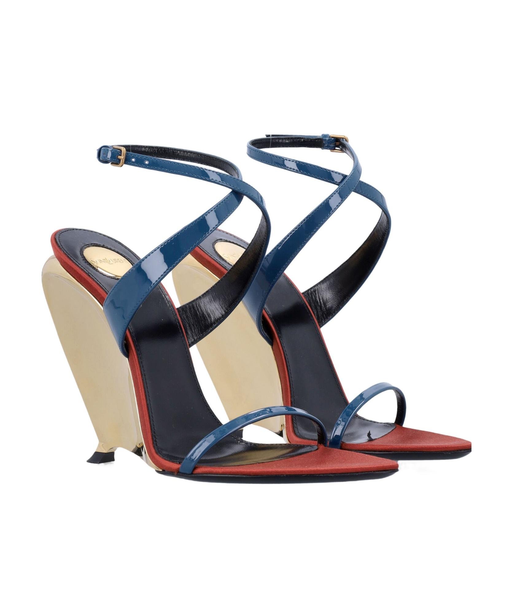 シューズ・サンダルその他 SAINT LAURENT Woman Heeled sandals Blue 8280351TV00 4403 Blue Saint Laurent Heels for Women | Lyst