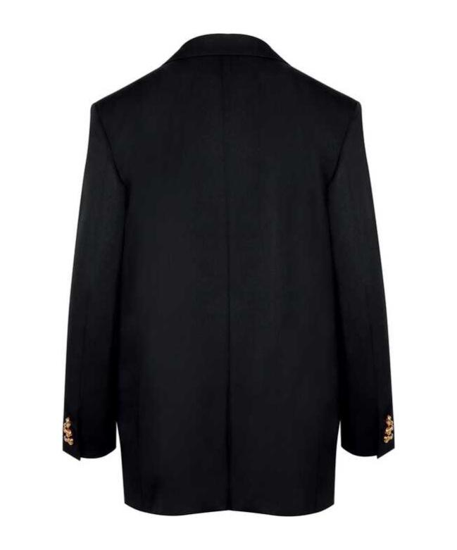 スーツ BOTTEGA VENETA Women Jackets 729273V19M0 1000 black Bottega Veneta Structured Double Melange Jacket in Black | FWRD