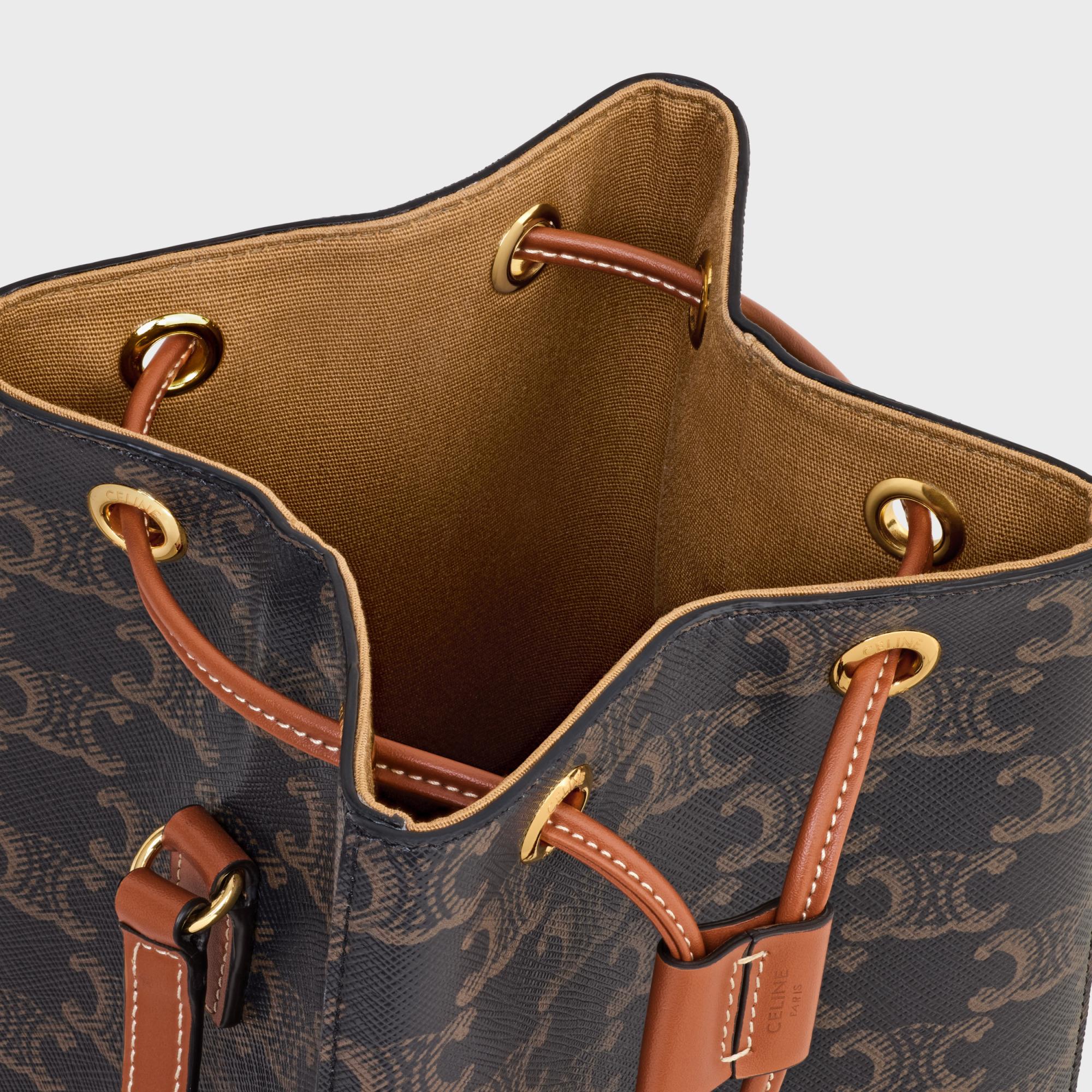 【CELINE】MICRO SAILOR SHOULDER BAG MICRO SAILOR IN TEXTILE WITH ANCHOR EMBROIDERY AND CALFSKIN