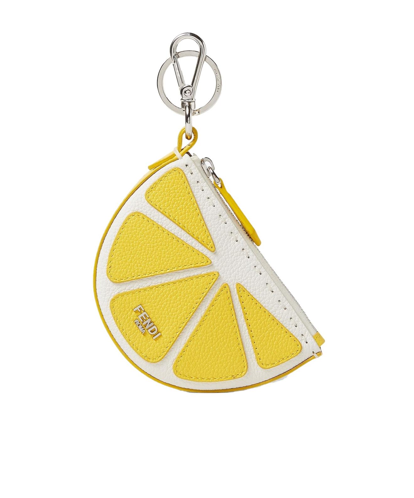 Fendi Logo Plaque Lemon Charm in Yellow | Lyst