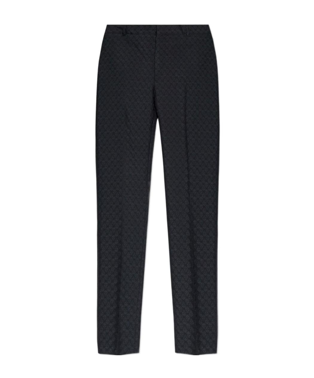 パンツ MCQUEEN PANTS BLACK Black Grained Leather Pants by McQueen on Sale