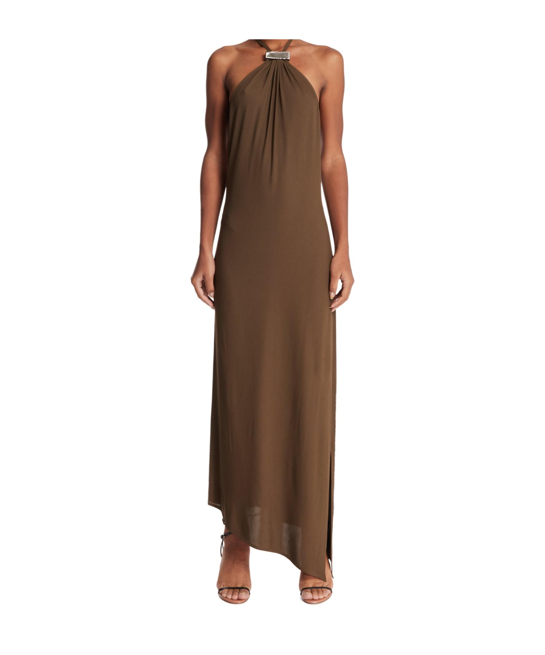 the attico brown dress Brown Popeline Minidress
