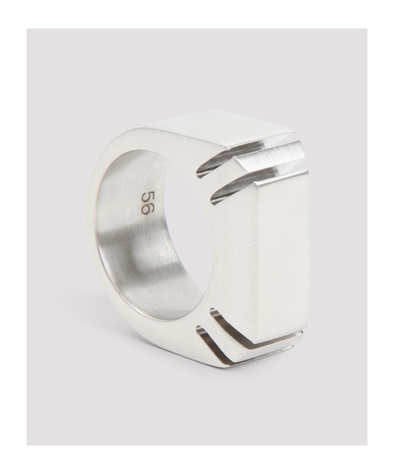 Rick Owens Bevel Cut Ring in White for Men | Lyst