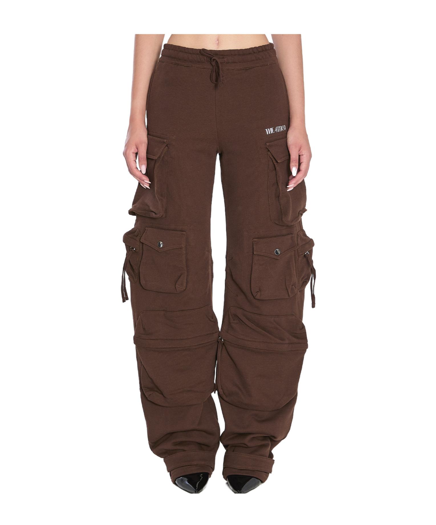パンツ THE ATTICO Woman Pants Brown 250WCP00198DDC093AA 064 The Attico wide-leg Cargo Jeans | Brown | FARFETCH