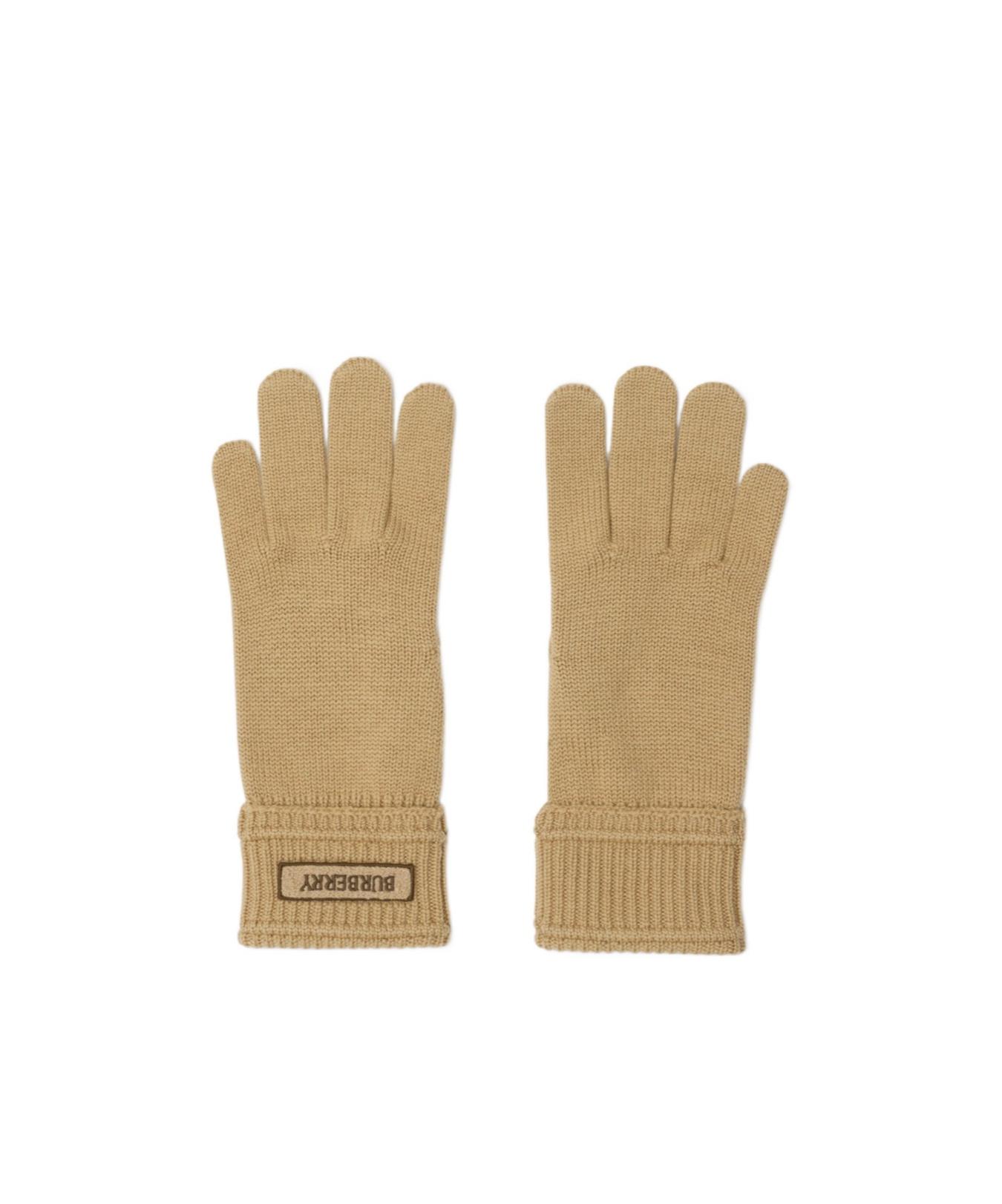 手袋 BURBERRY Khaki Cashmere Blend Gloves BURBERRY cashmere gloves Khaki Burberry