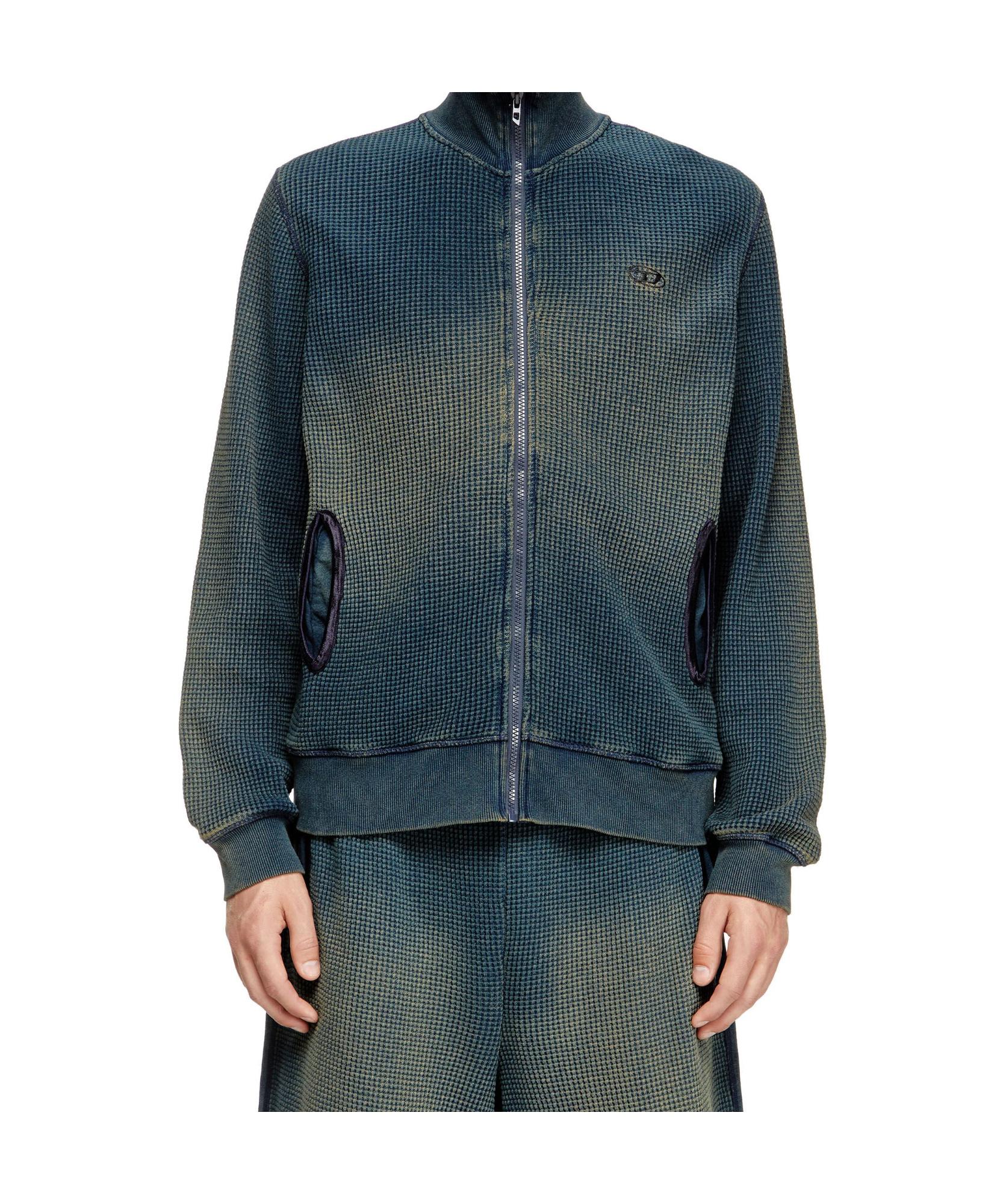 DIESEL Waffle-Knit Cardigan in Blue for Men | Lyst UK