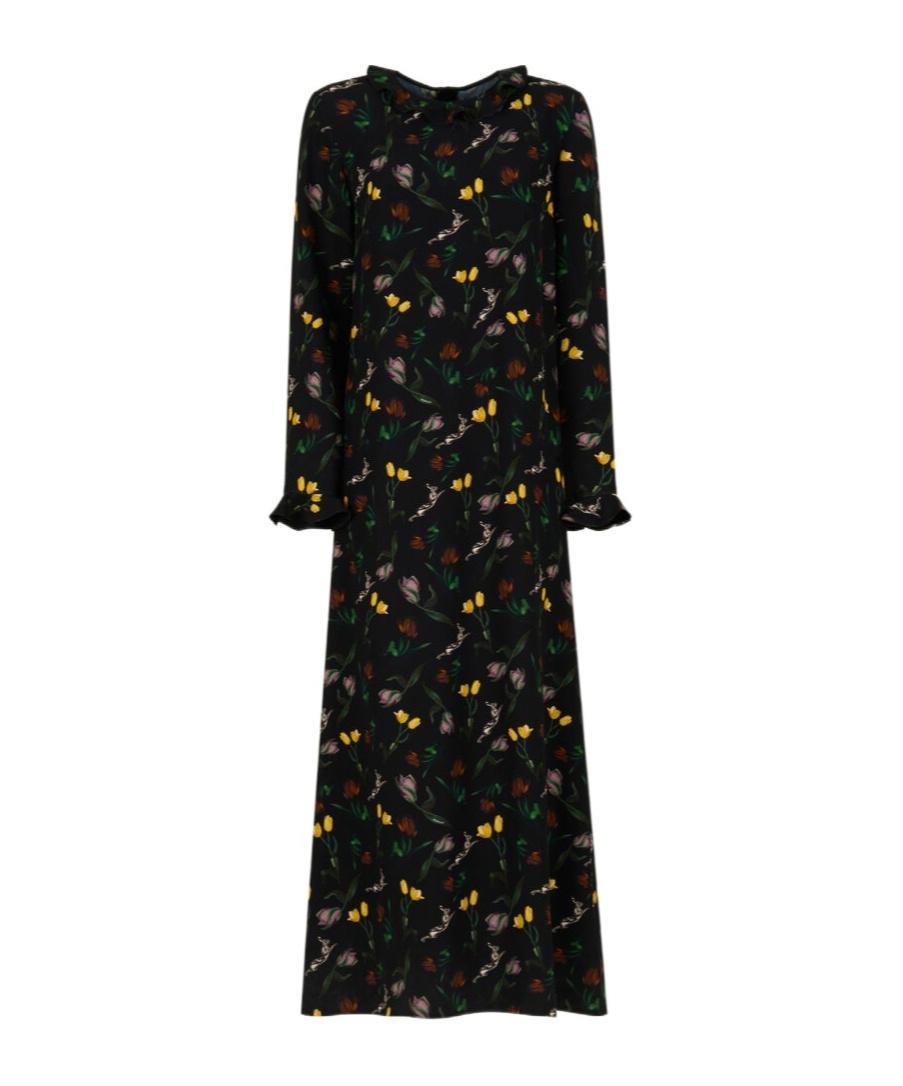 【MARNI】 Floral enver satin midi dress Marni Floral enver satin midi dress Marni