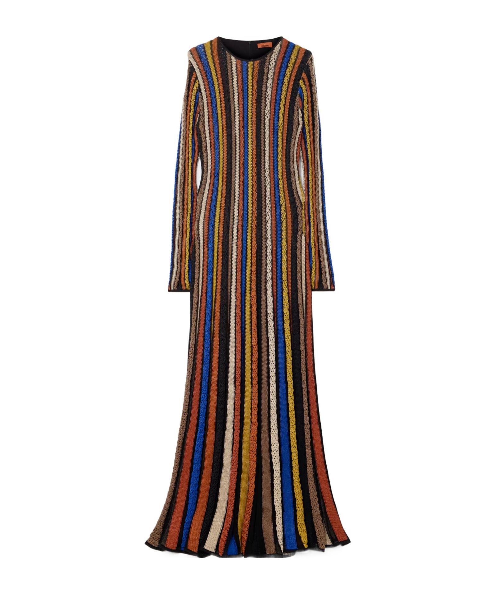 albie knit maxi dress Ulla Johnson Albie Striped Knitted Maxi Dress in Brown