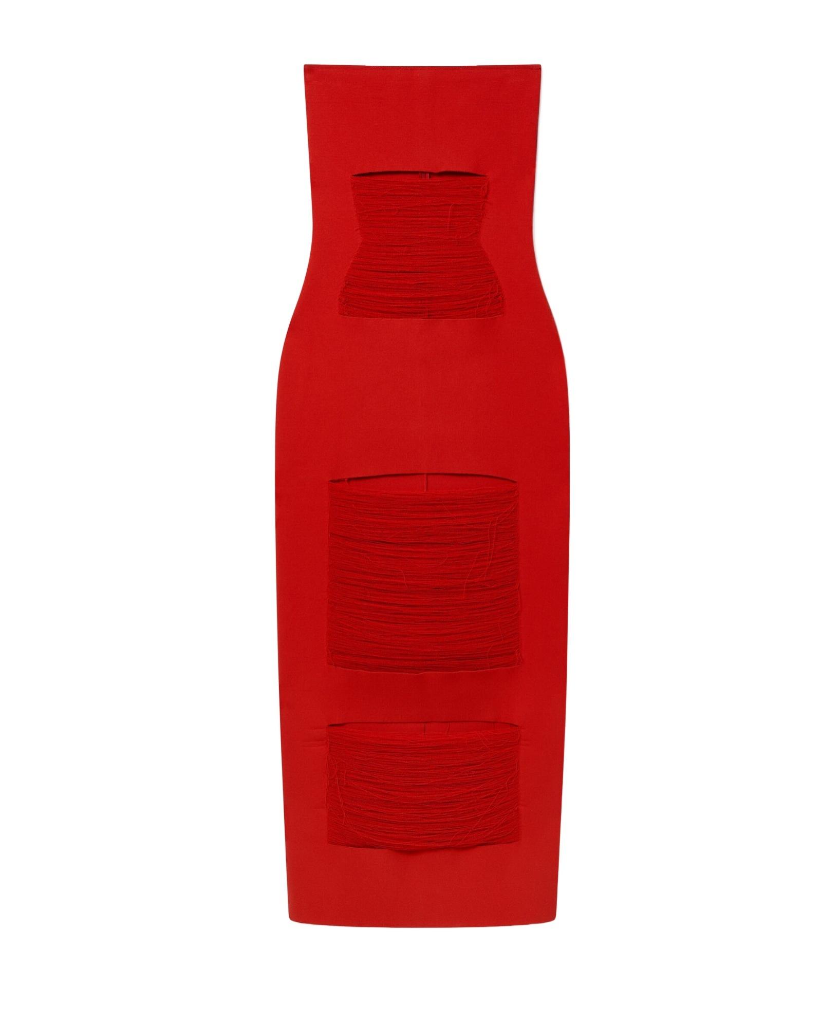 ワンピース STELLA MCCARTNEY MIDI DRESS WITH SLIT STELLA MCCARTNEY Belted asymmetric silk crepe de chine midi