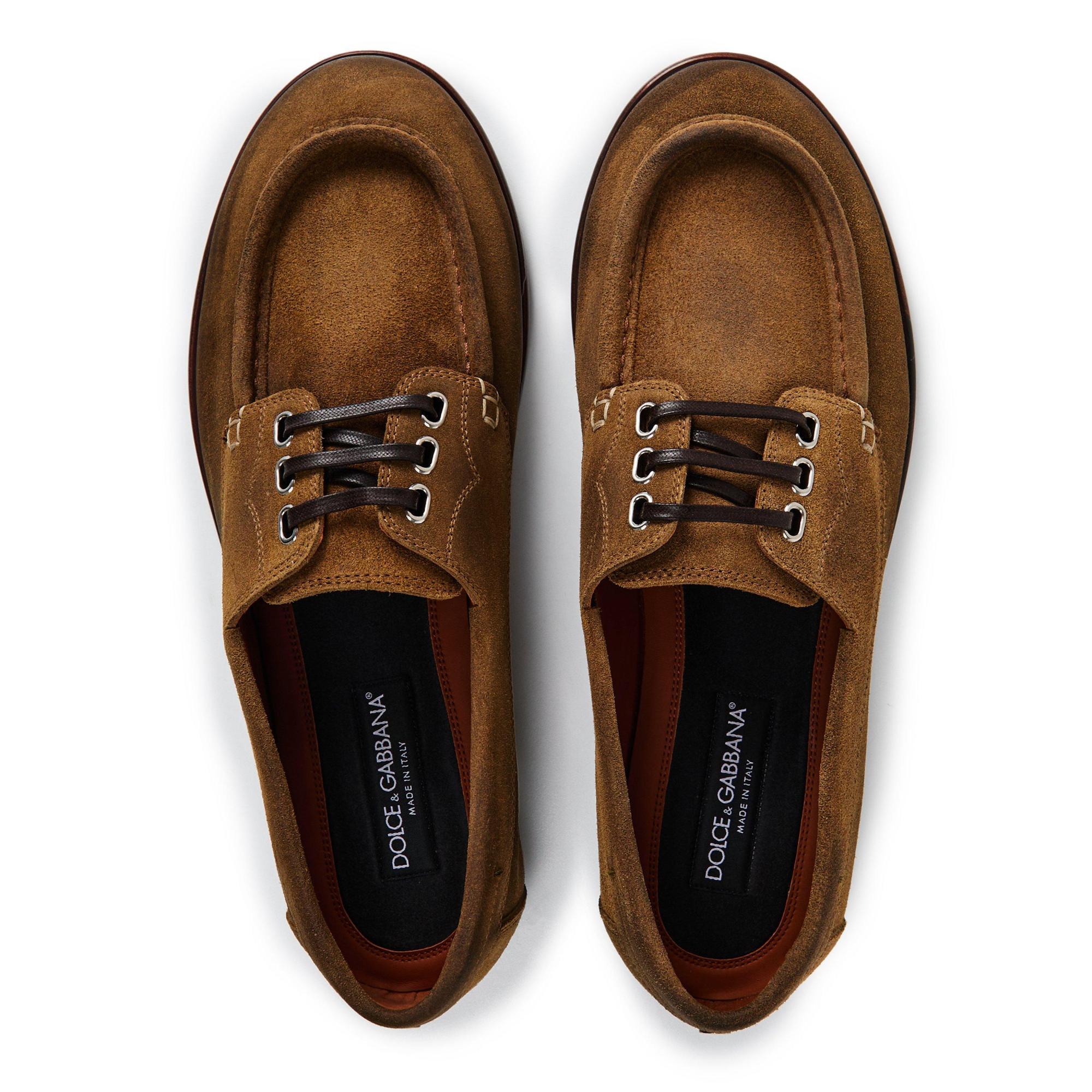 Dolce & Gabbana Brown Suede DG Family Slip On Flats Shoes Dolce Gabbana Shoes Men - Etsy Israel main image 2