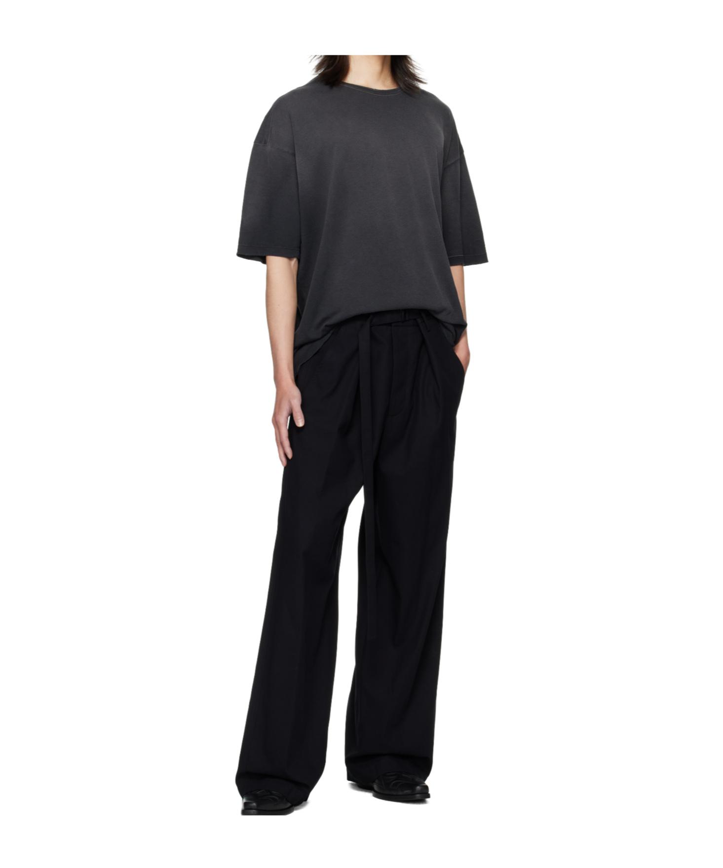 Ann Demeulemeester Dieter Infinite Feather Print T-Shirt in Black