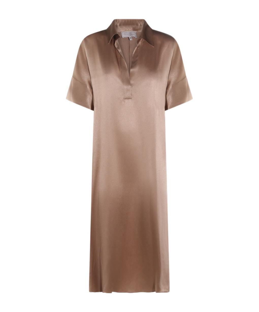 Designer Brown Satin Shirt Dresses for Women - Up to 83% off | Lyst