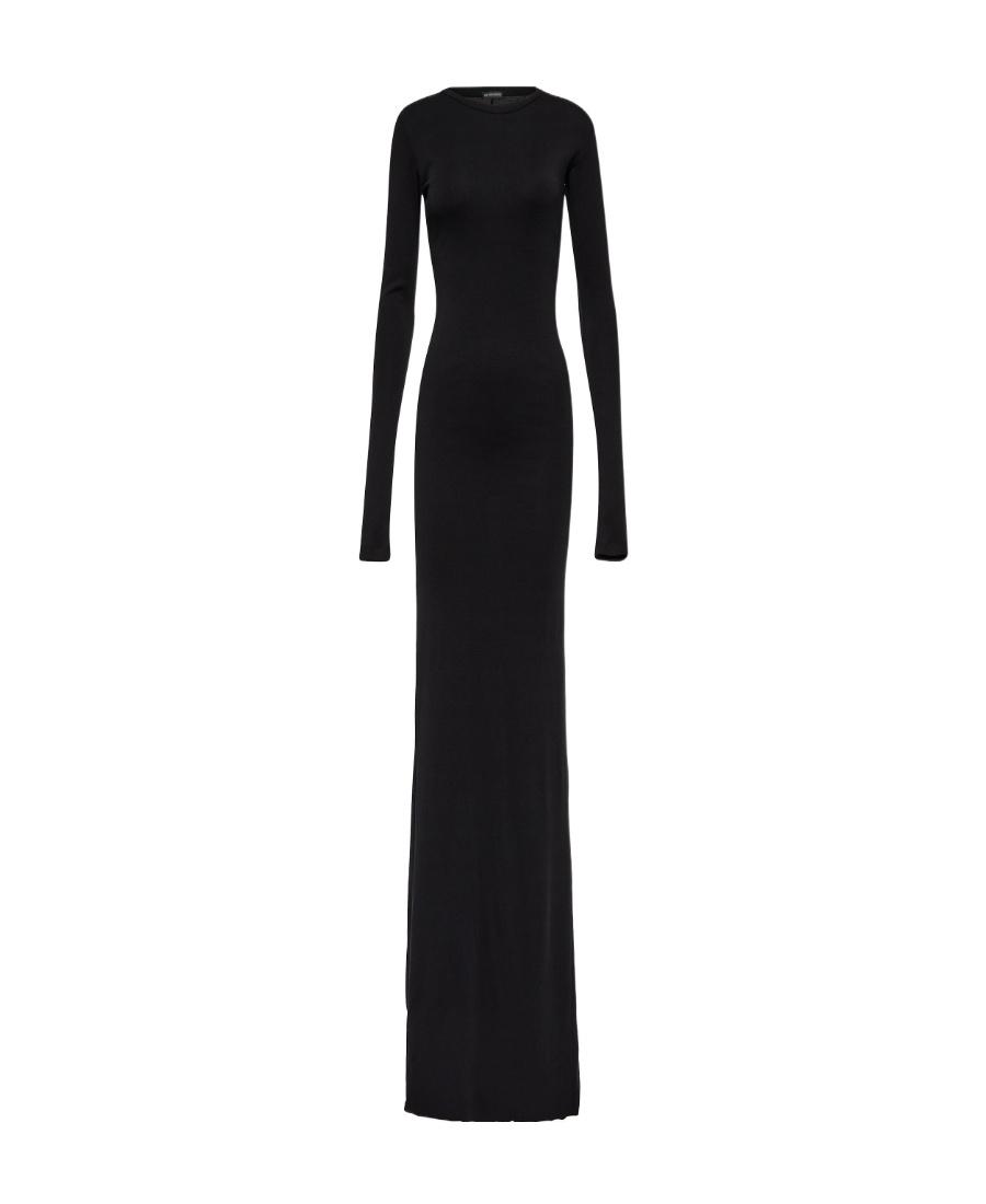 ワンピース Ann Demeulemeester DEMY X-LONG HIGH SLIT LONG SLEEVE DRESS Ann Demeulemeester Black Long Sleeve High Slit Dress 8 NWTs