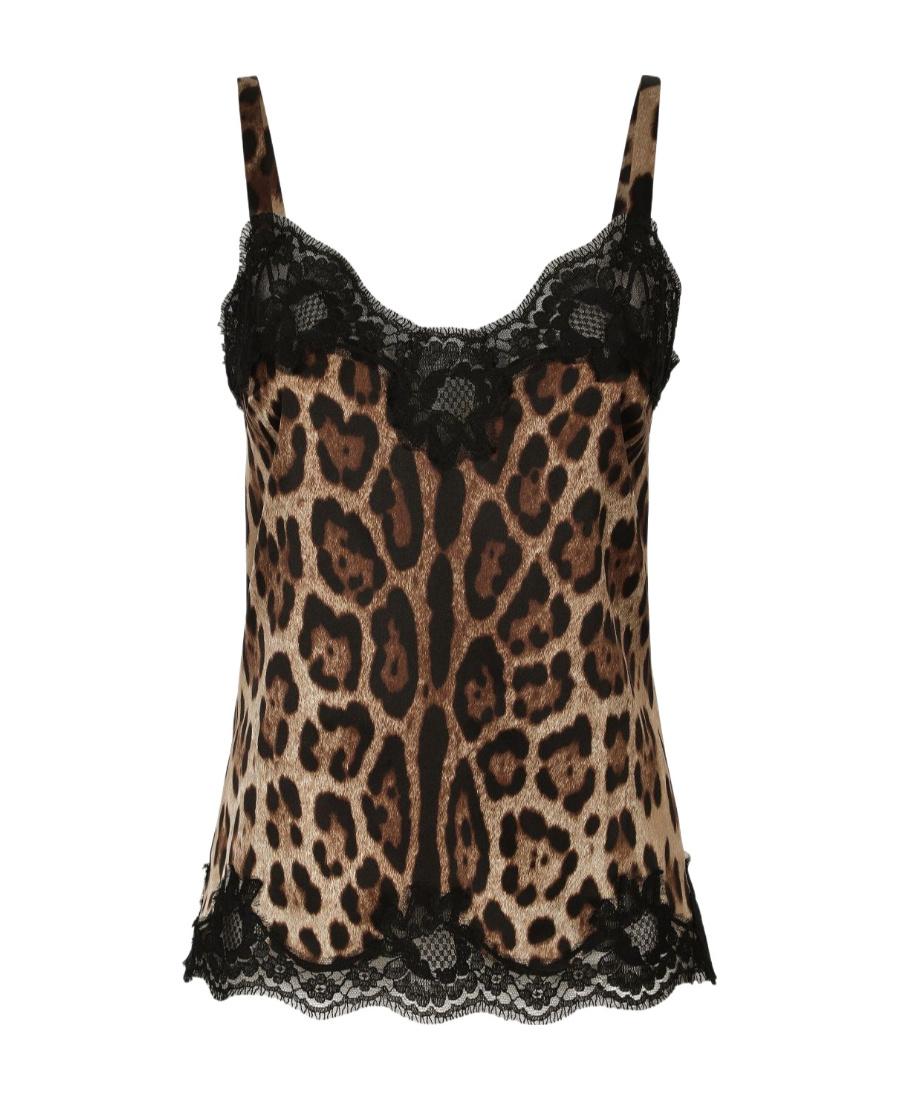 Dolce & Gabbana lace-trim Satin Camisole Top | Black | FARFETCH