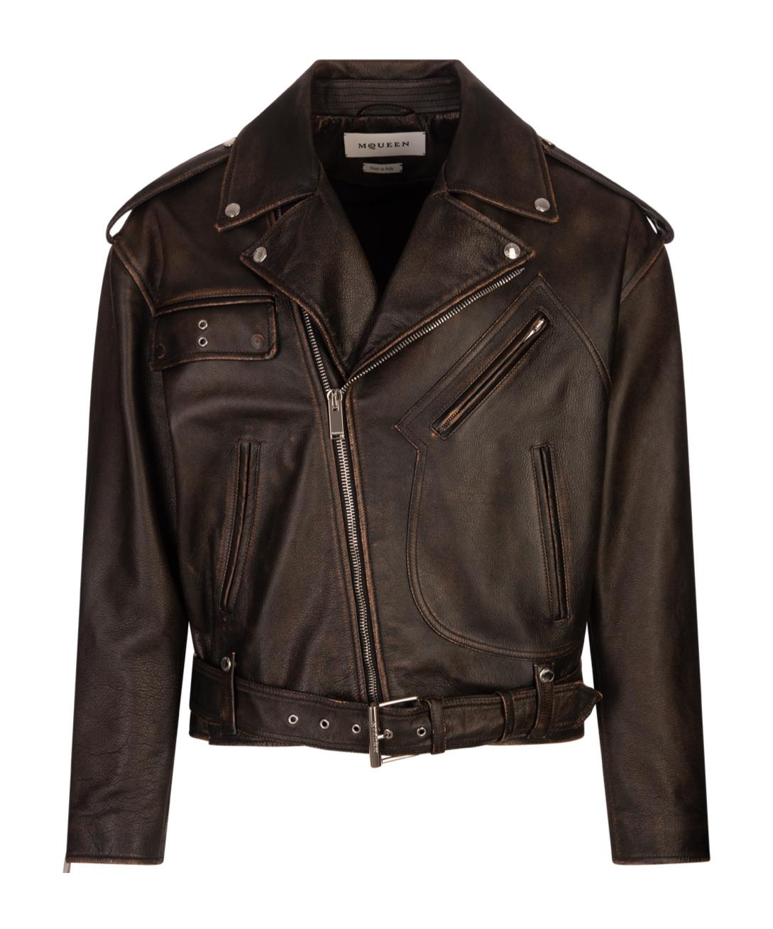 レザージャケット・コート Alexander Mcqueen Leather Oversize Aviator Jacket Alexander McQueen Leather Biker Jacket | Blue | FARFETCH JO