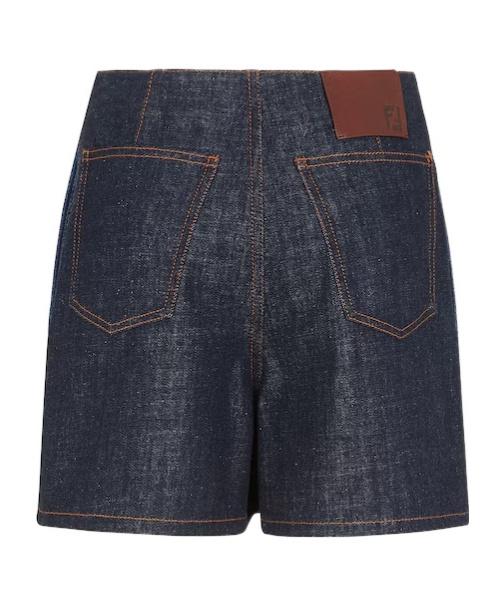 パンツ Fendi High-Waisted Denim Shorts 98661e0623245814b53e9a316d0bac