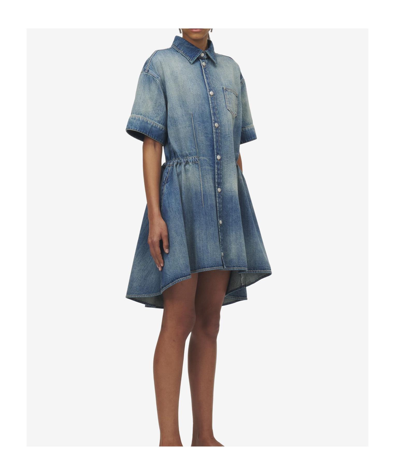 Designer Alexander Mcqueen Denim Mini Dresses for Women - Up Designer Alexander Mcqueen Denim Mini Dresses for Women - Up