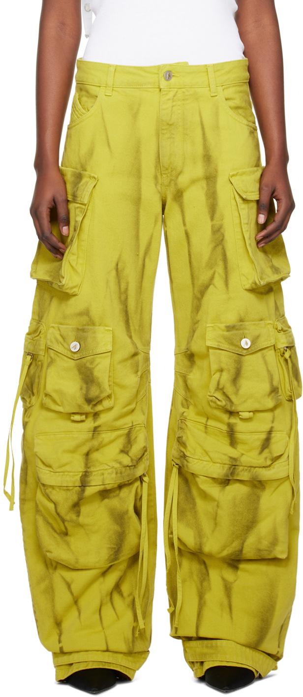 Yellow The Attico Pants for Women | Lyst