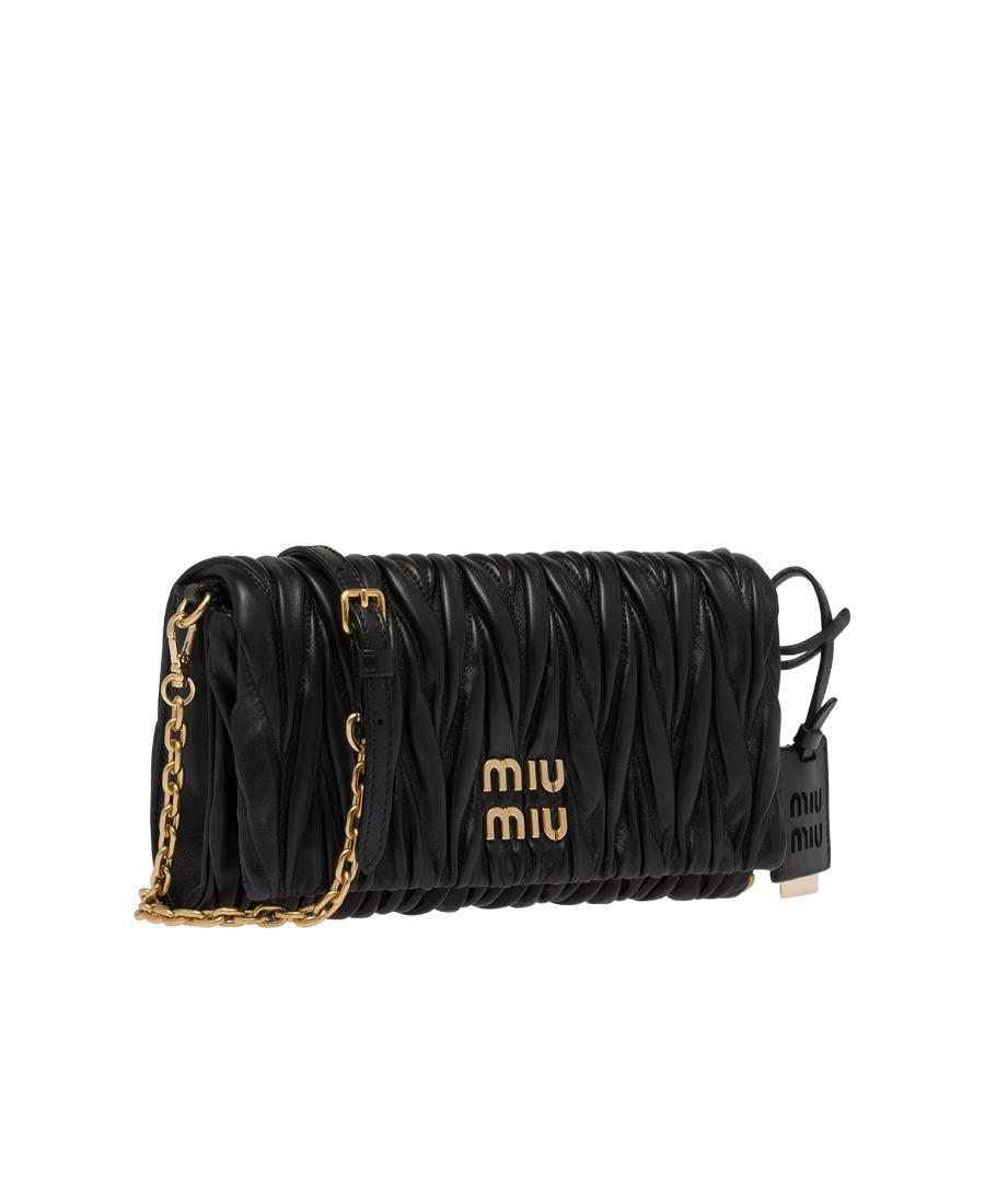 【Miu Miu】Matelasse Nappa Leather Shoulder Bag Black Black Matelassé Nappa Leather Shoulder Bag | Miu Miu